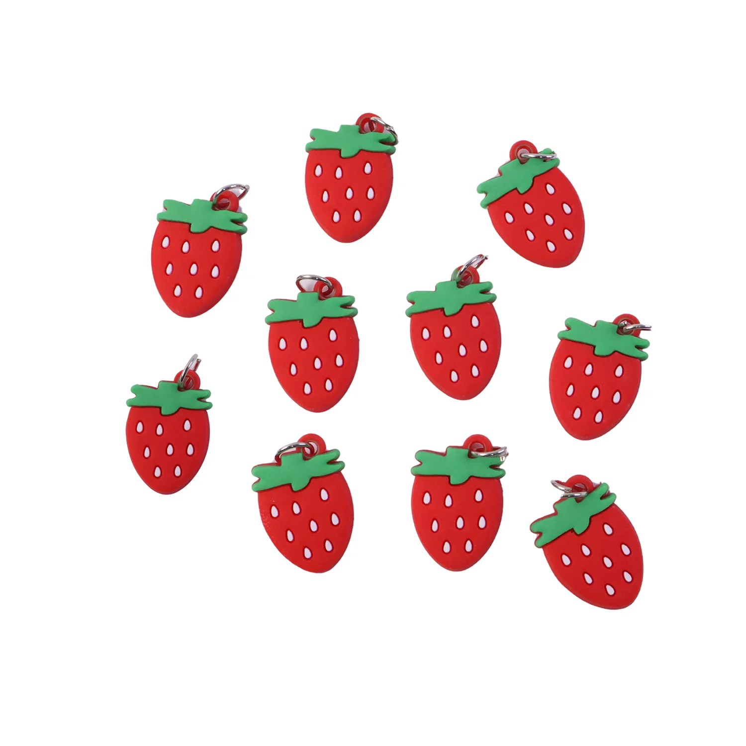 Strawberry Design Bag Charm Keychain Set (10 Pc) - Image 4