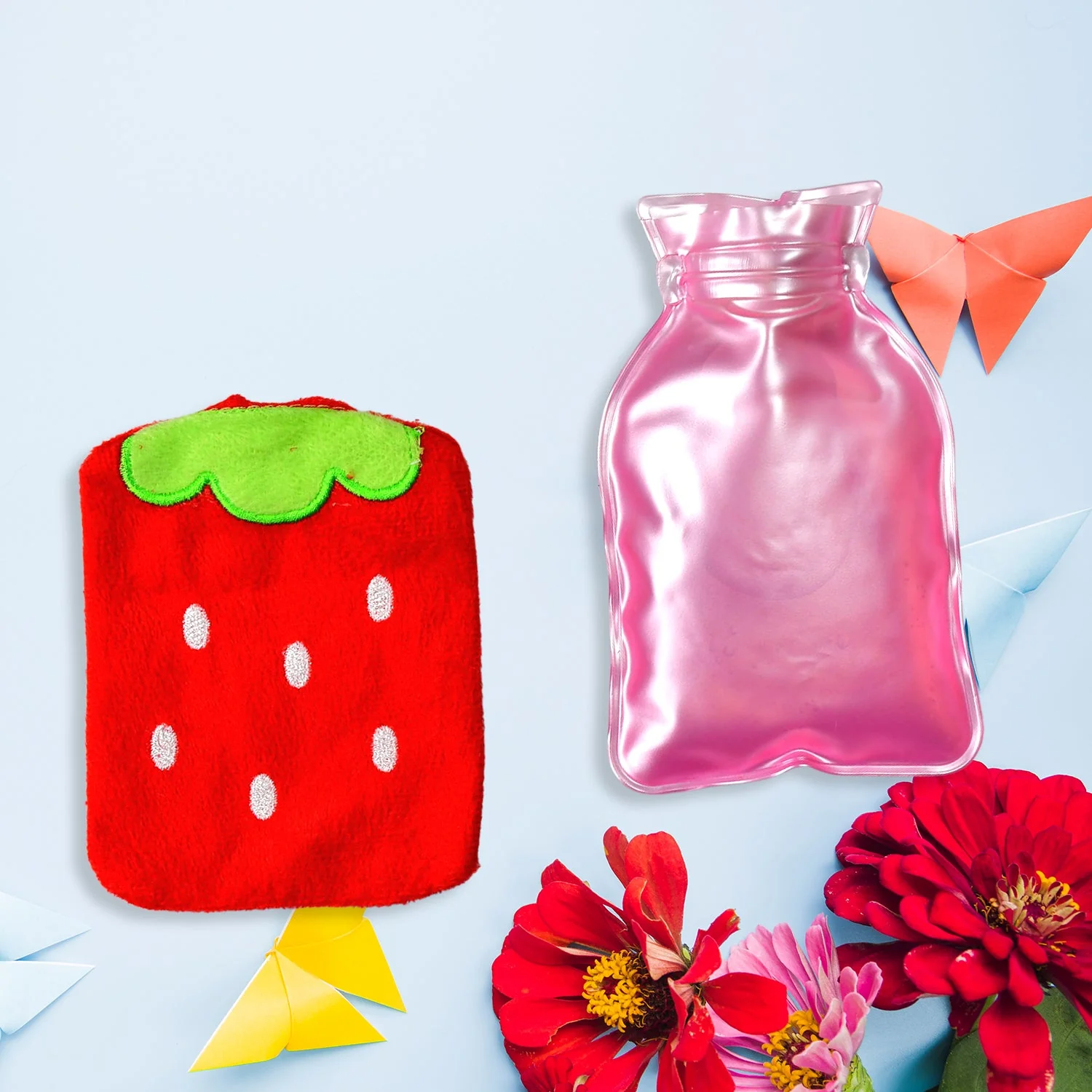 Strawberry design relief: mini hot water bag for neck & shoulders - Image 4