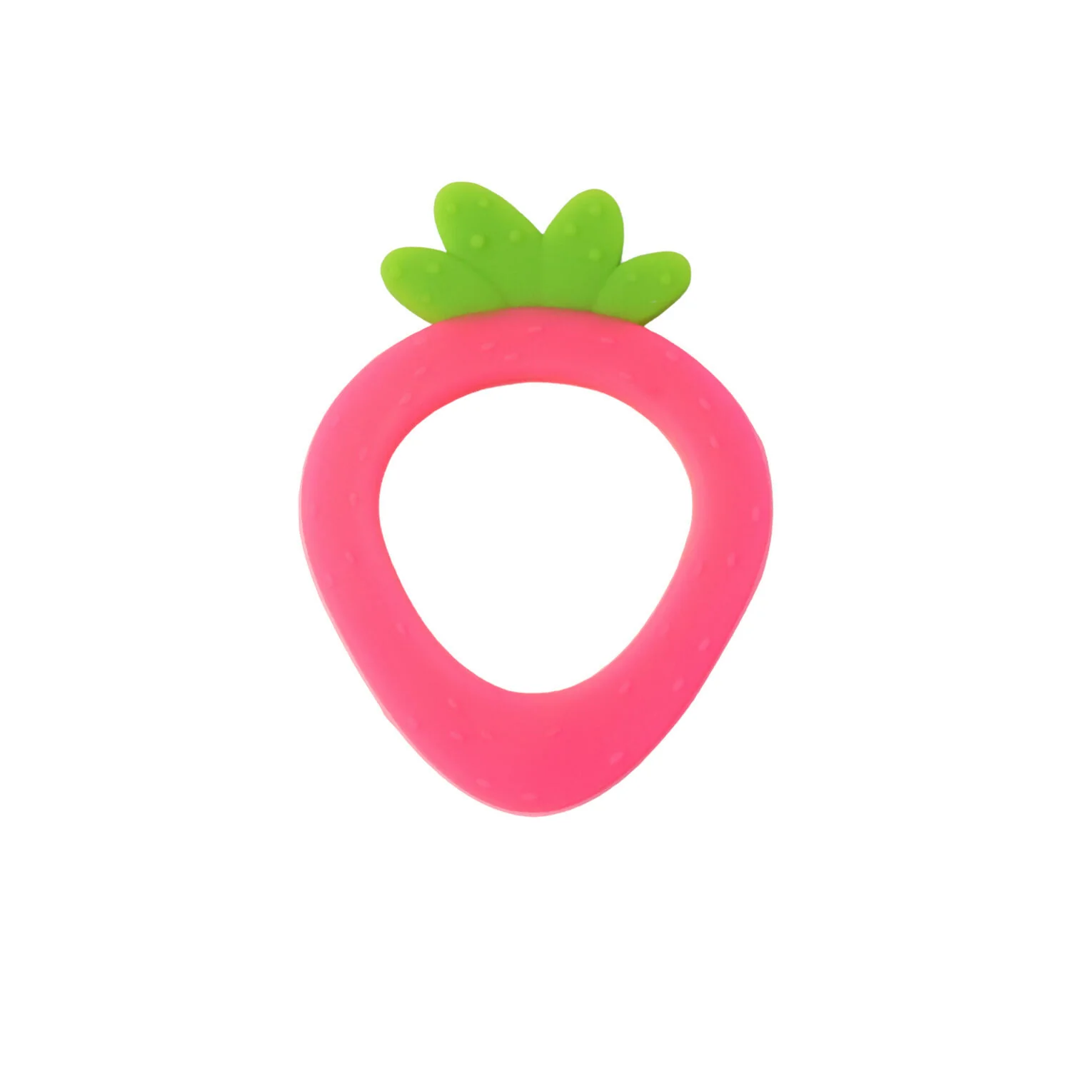 Strawberry shaped silicone baby teether - Image 6