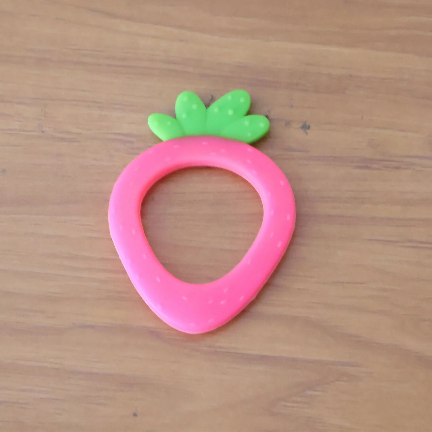 Strawberry shaped silicone baby teether - Image 7