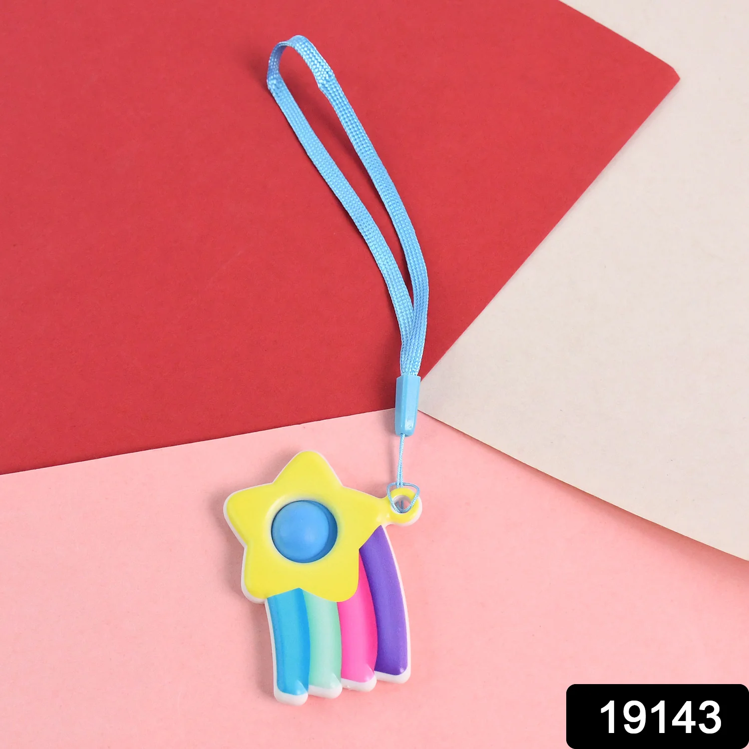 Stress Relief Silicone Push Fidget Toy Keychain for Kids (1 Pc) - Image 2
