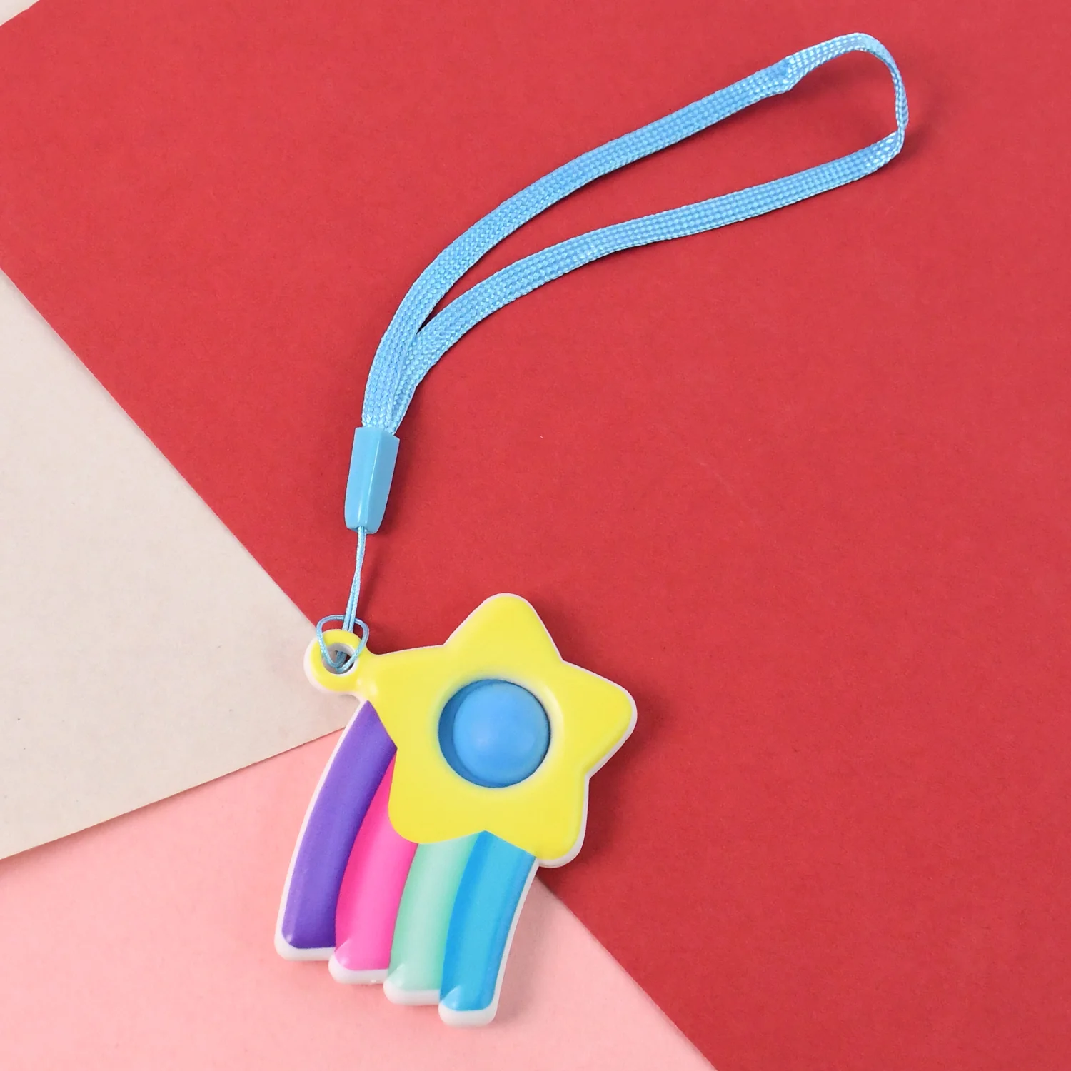 Stress Relief Silicone Push Fidget Toy Keychain for Kids (1 Pc) - Image 5