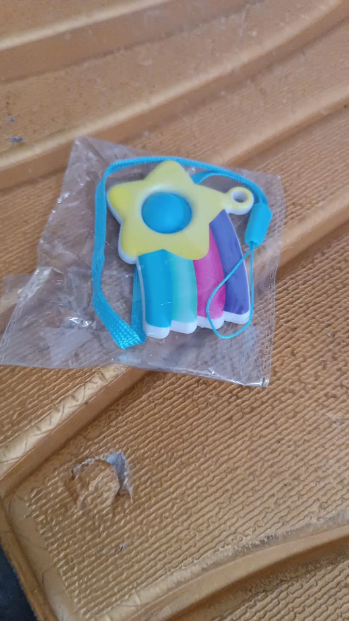 Stress Relief Silicone Push Fidget Toy Keychain for Kids (1 Pc) - Image 8