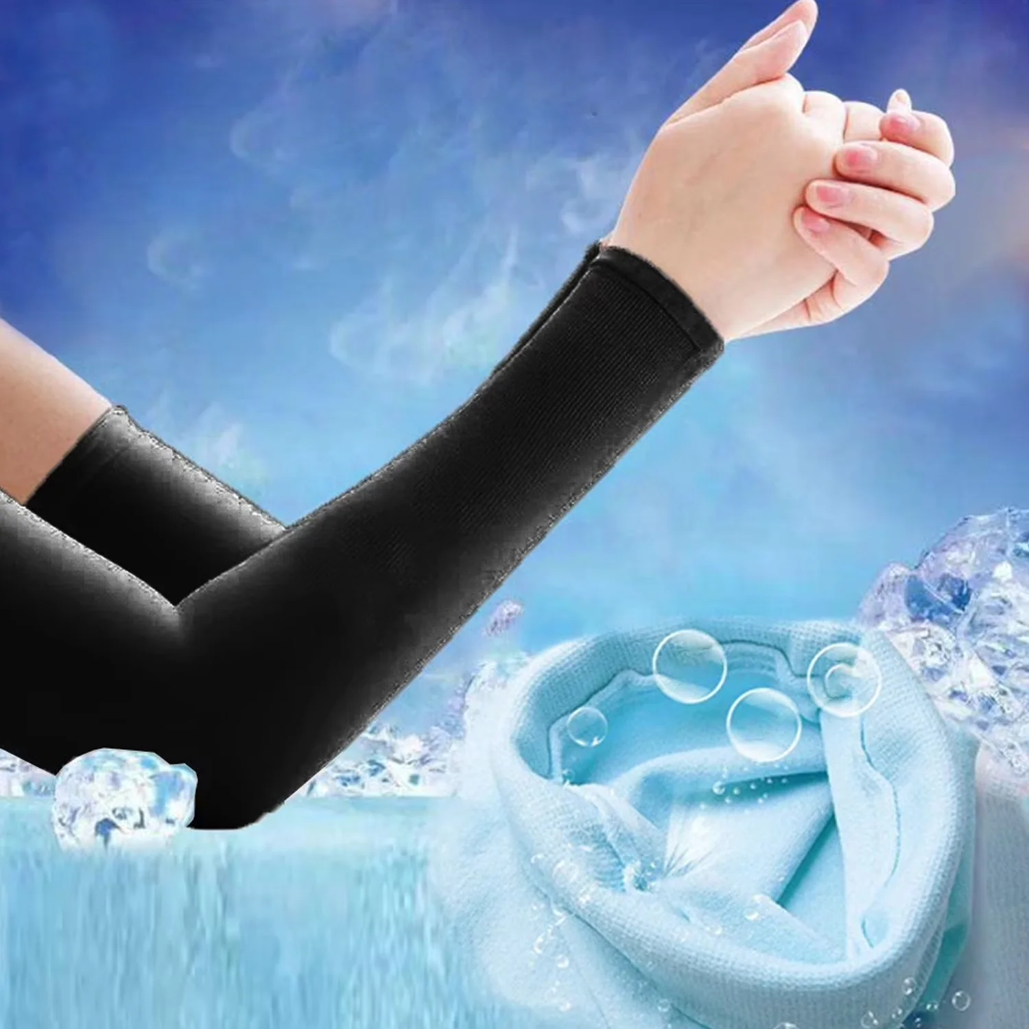 Stretchable Elbow Support Compression Sleeves (1 Pair) - Image 3