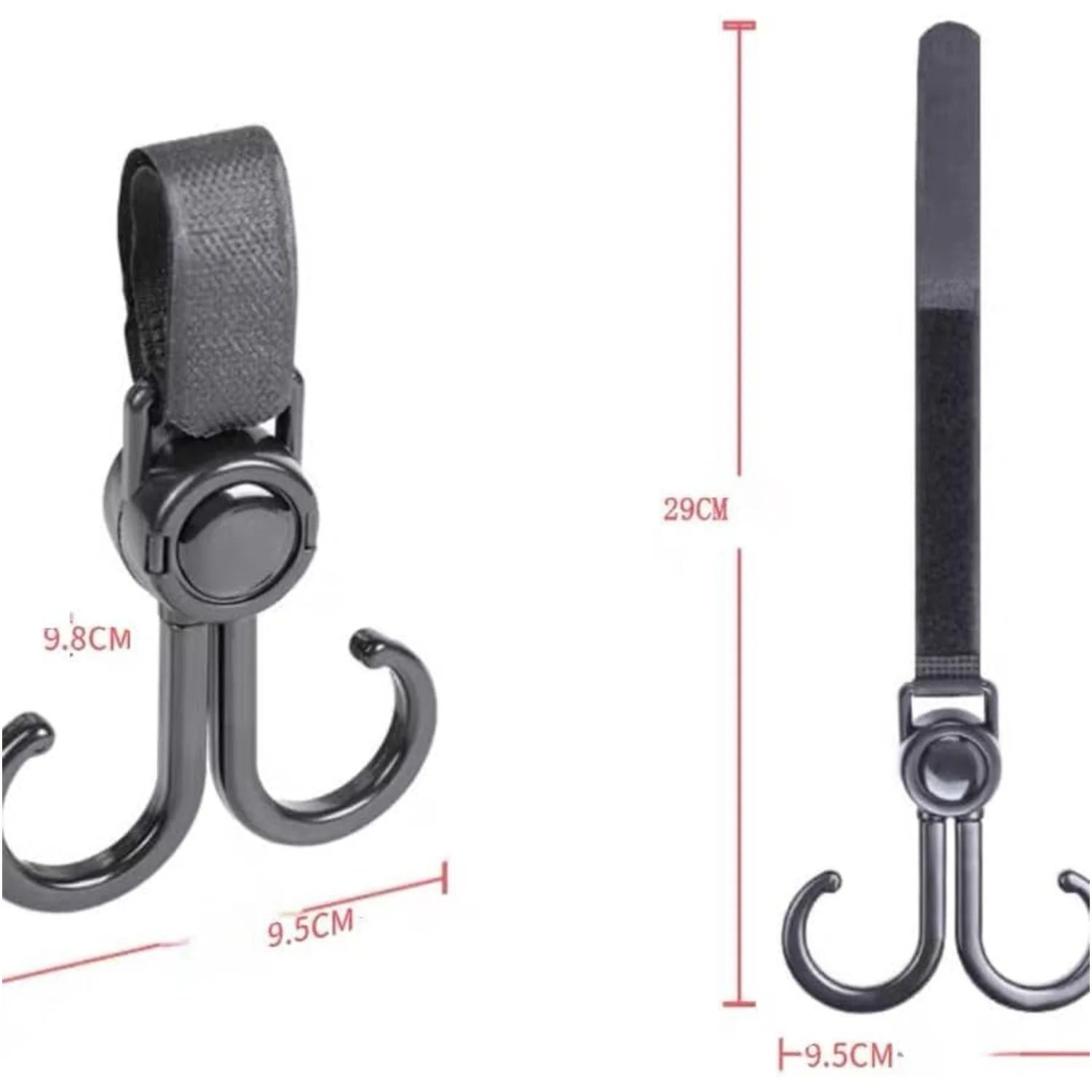 360° Rotating Multi-Purpose Baby Carriage Hook – For Strollers, Cars & More (1 Pc) - Image 5