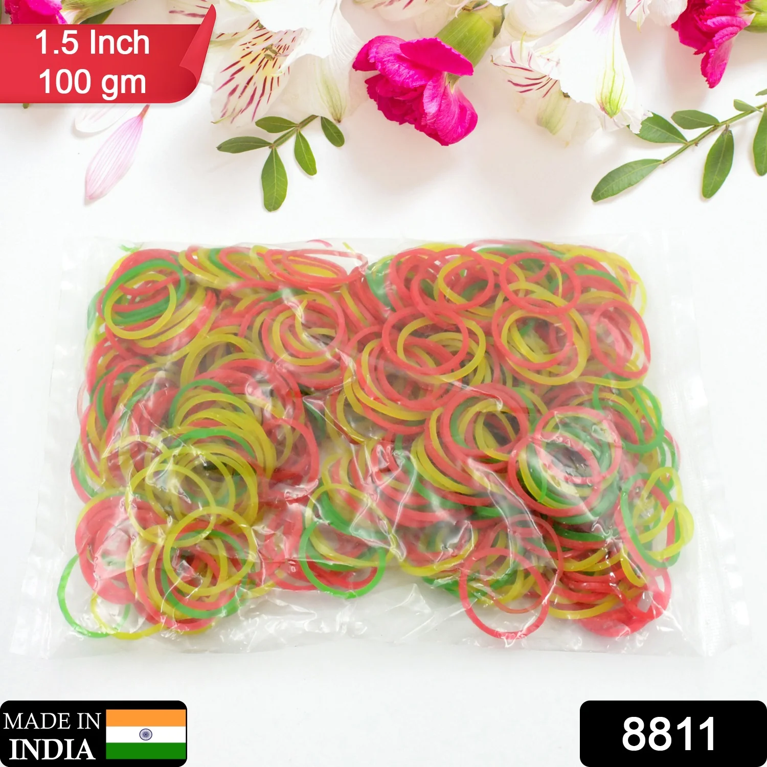 Strong & Reusable Rubber Bands: Multicolor (1.5 Inch 100 GM) - Image 2