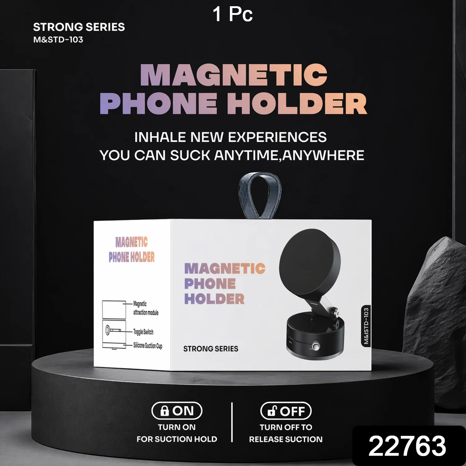 Strong Series Magnetic Phone Holder with Lock System (1 Pc) - Image 2