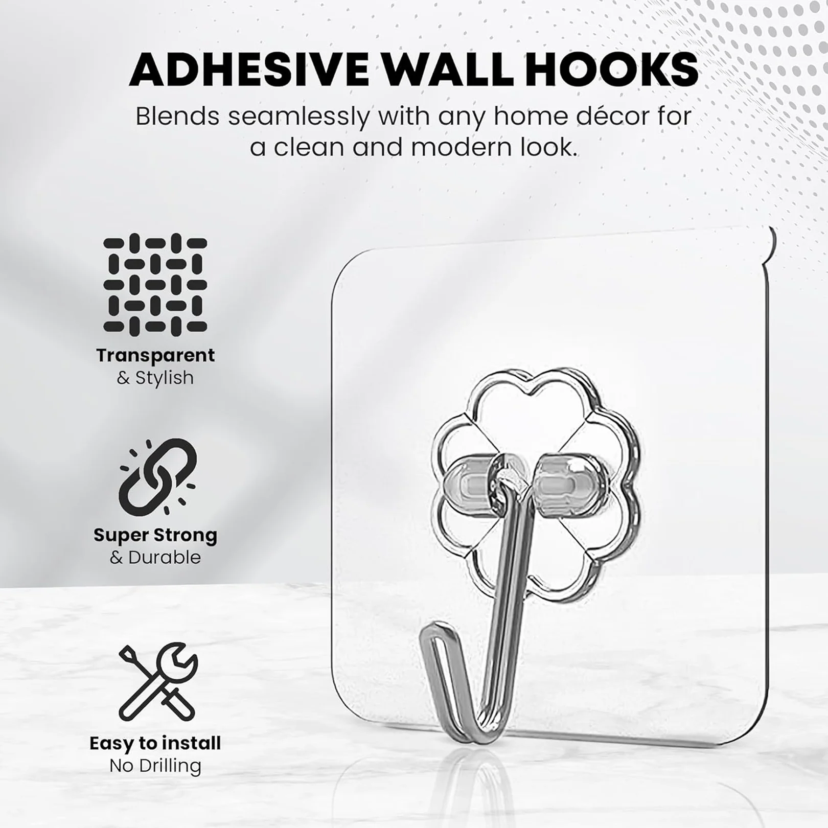 Multipurpose Strong Small Stainless Steel Adhesive Wall Hooks - Image 3