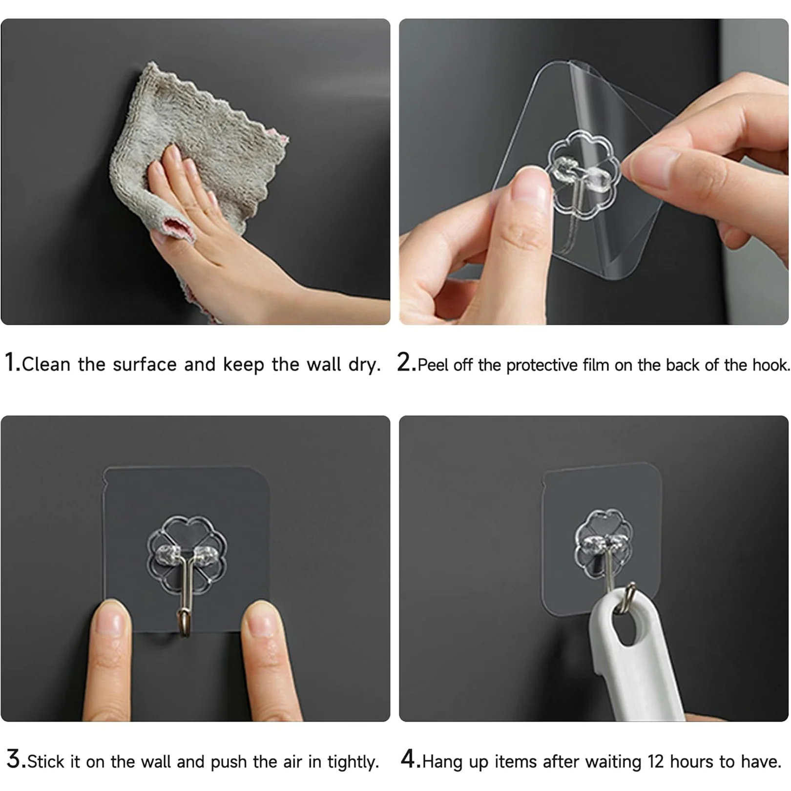 Multipurpose Strong Small Stainless Steel Adhesive Wall Hooks - Image 6