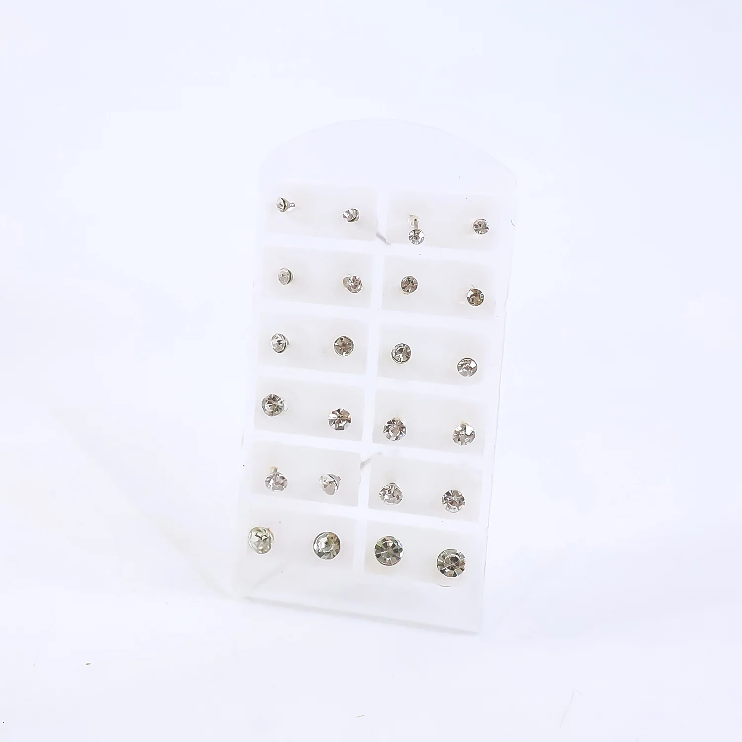 Stud Earrings With Single Stone (12Pair) - Image 4