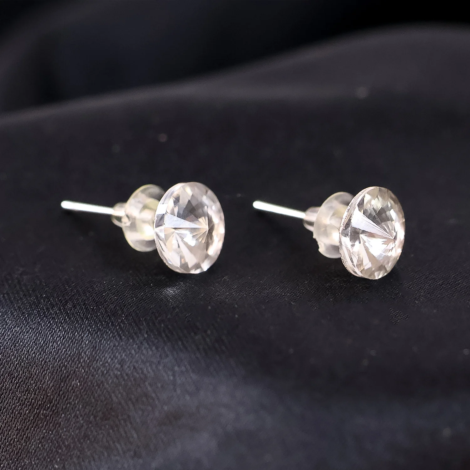 Stud Earrings With Single Stone Alloy Stud Earring (Set Of 12) - Image 5