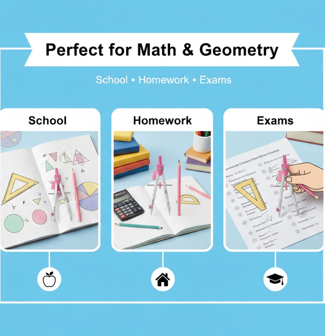 Student Geometry Compass Set (4 in 1) - Image 4