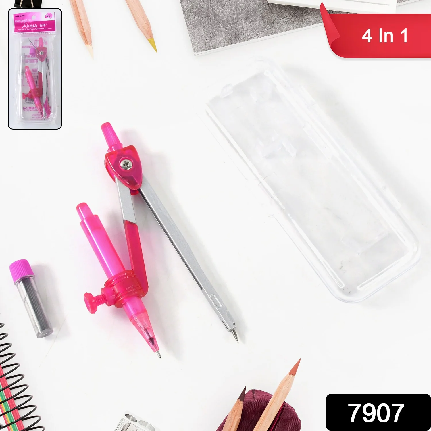 Student Geometry Compass Set (4 in 1) - Image 5