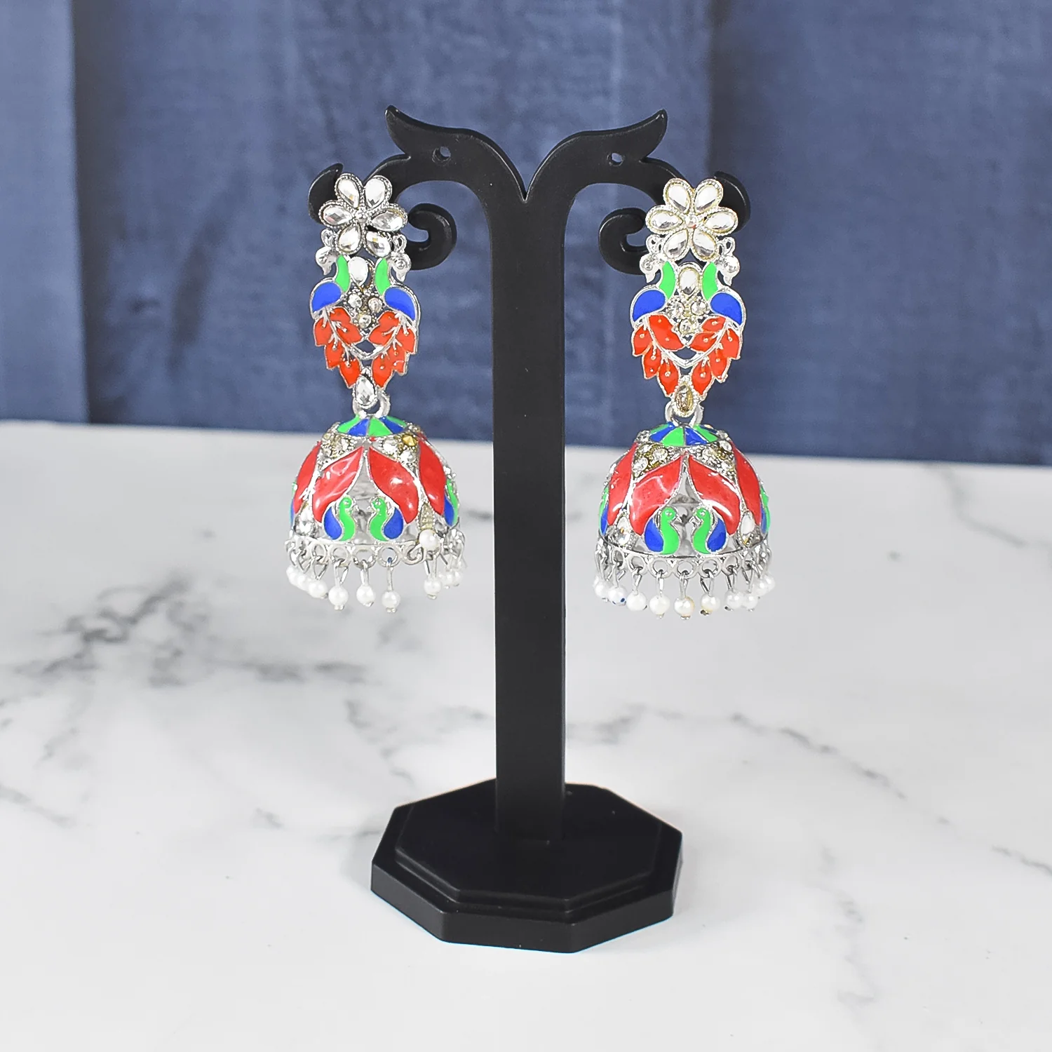 Stunning Long Jhumka Earrings with Intricate Design and Modern Elegance - Image 3