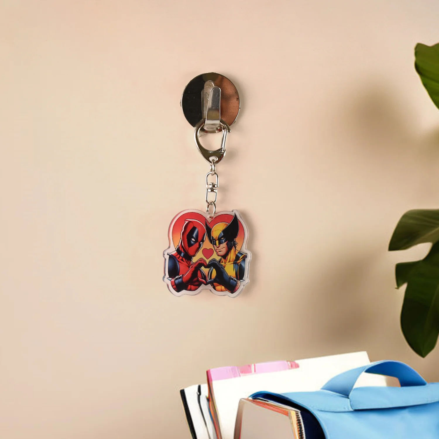 Stylish Acrylic Cartoon Character Keychain with Metal Clip (1 Pc) - Image 6