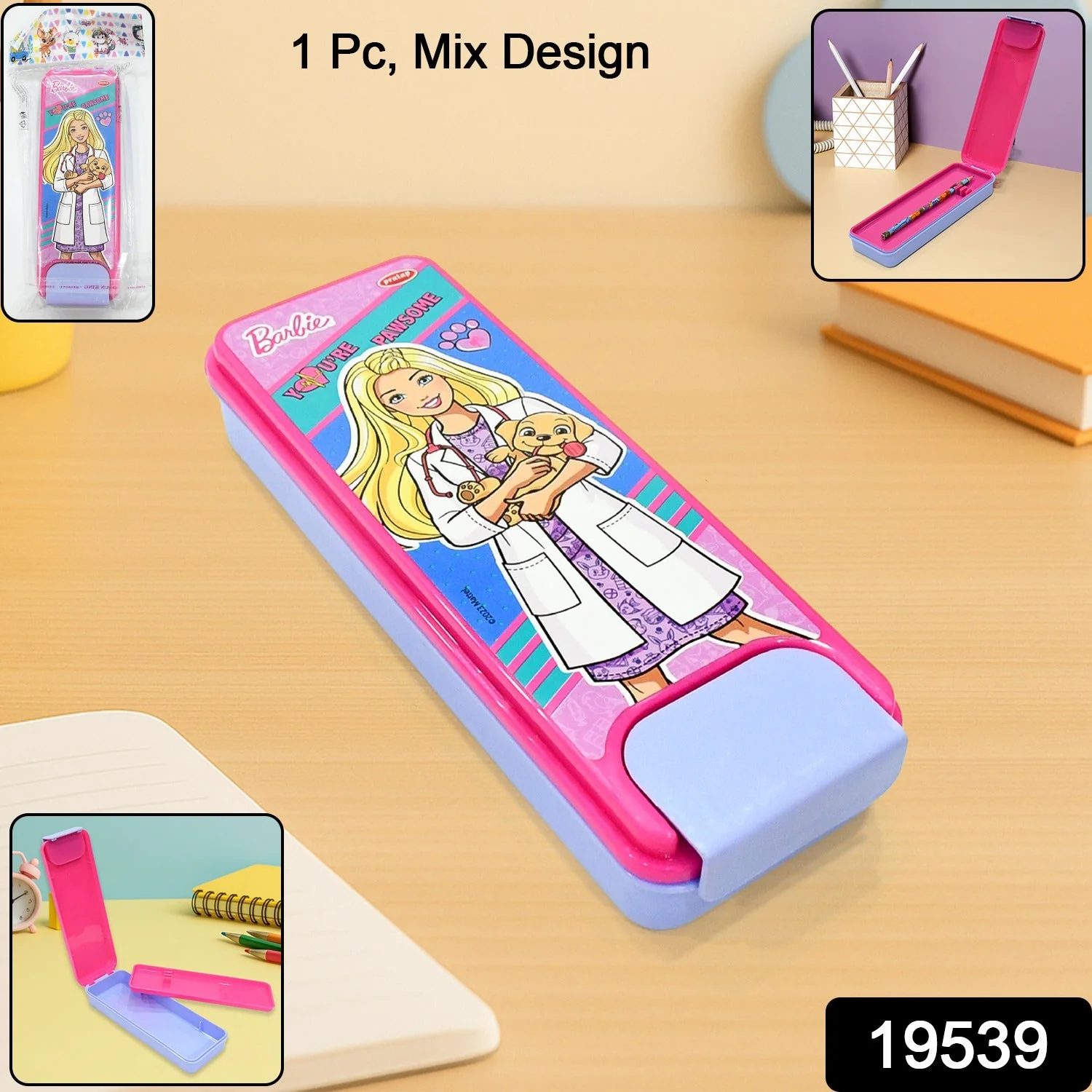 Stylish Cartoon Printed Hard Top Pencil Box for Kids (1 Pc / Mix Design) - Image 2
