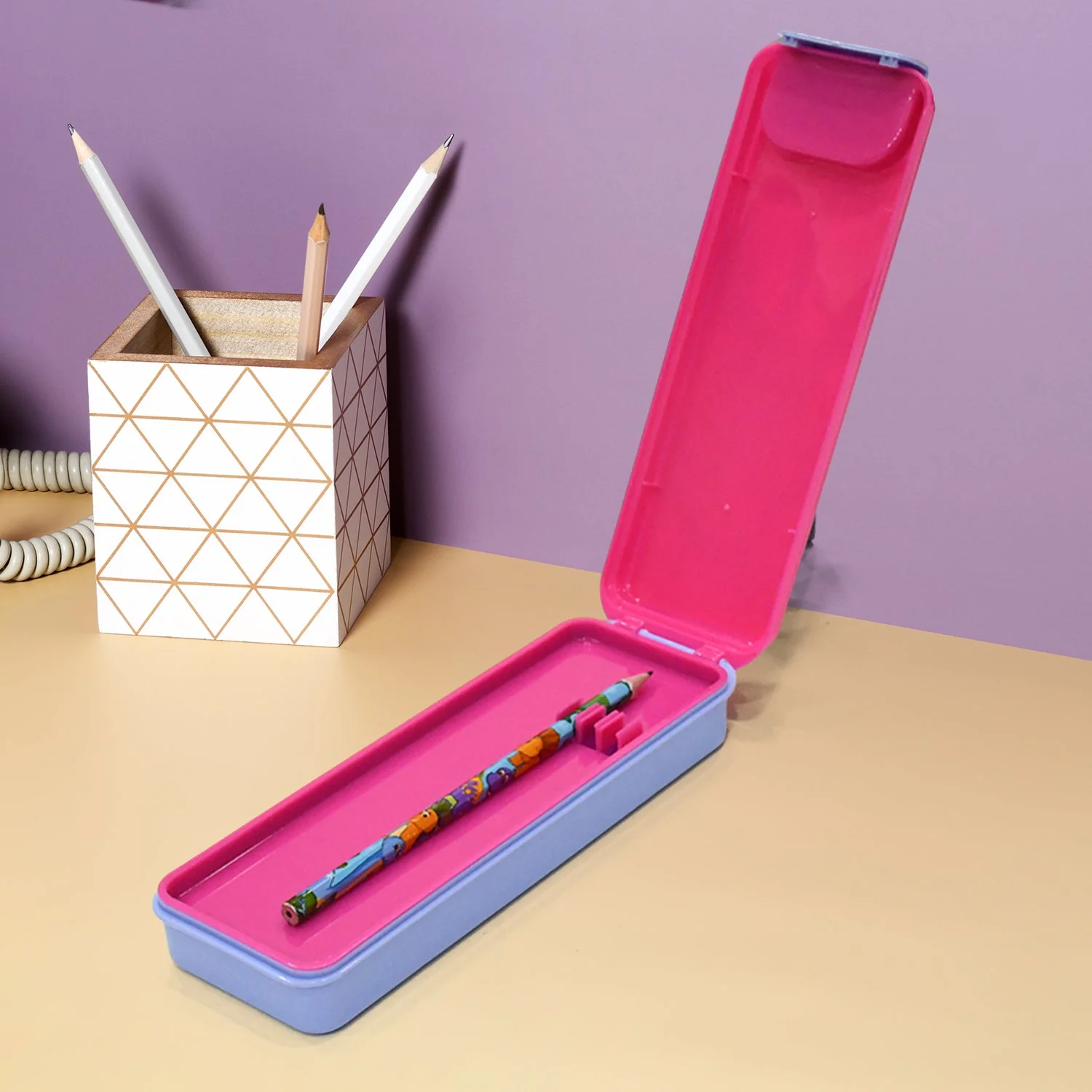 Stylish Cartoon Printed Hard Top Pencil Box for Kids (1 Pc / Mix Design) - Image 6
