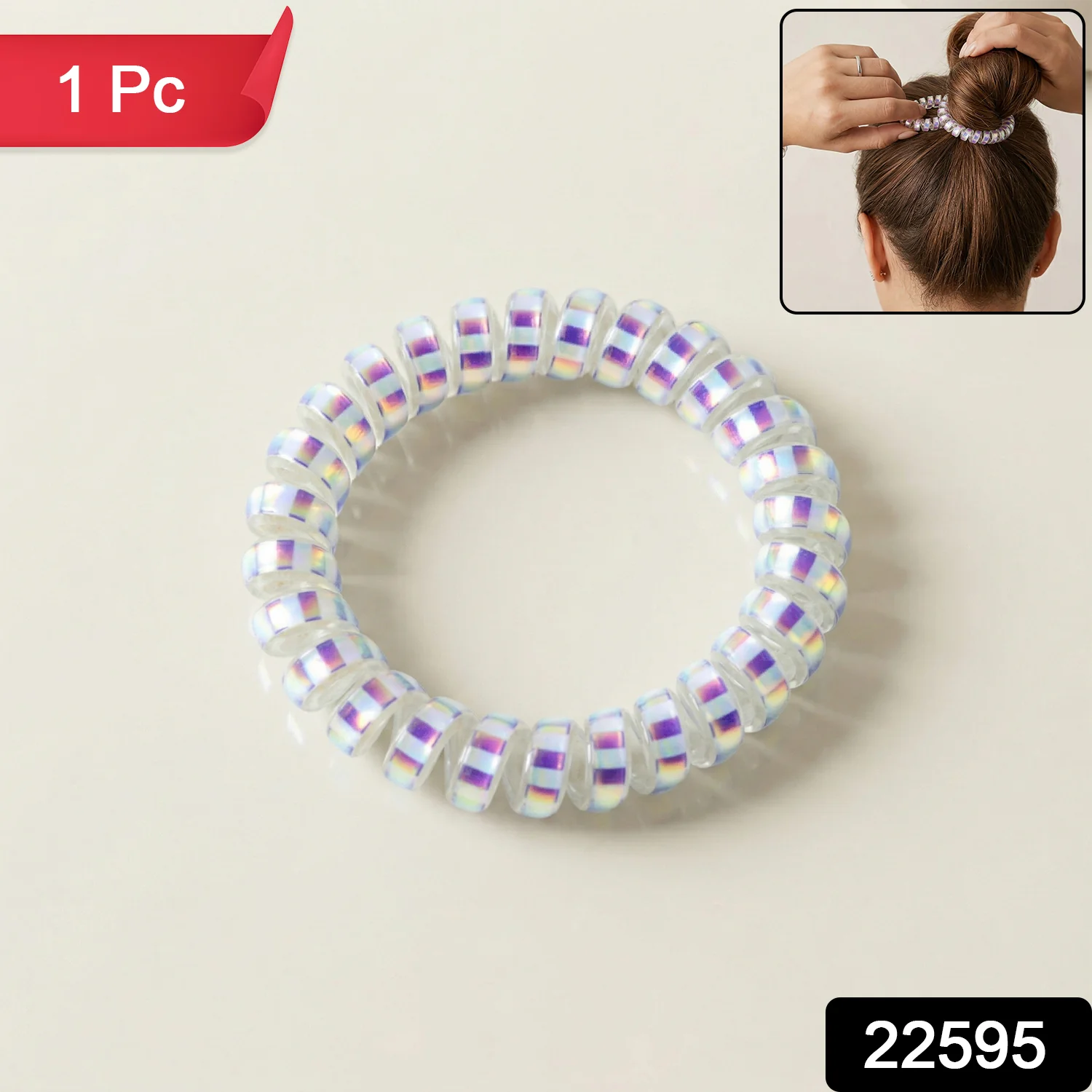 Stylish Coil Hair Scrunchie Hair Band (1 Pc) - Image 2