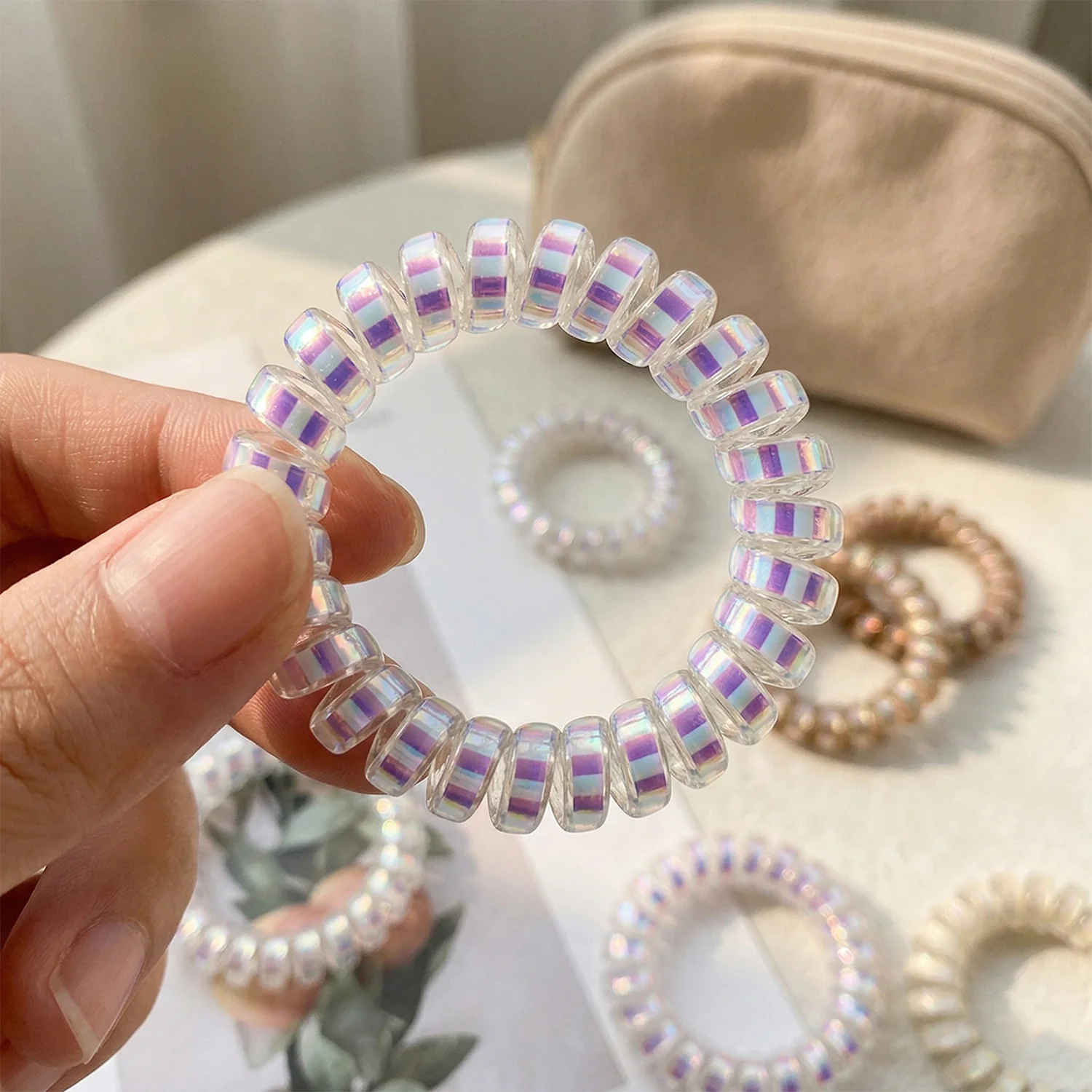 Stylish Coil Hair Scrunchie Hair Band (1 Pc) - Image 4