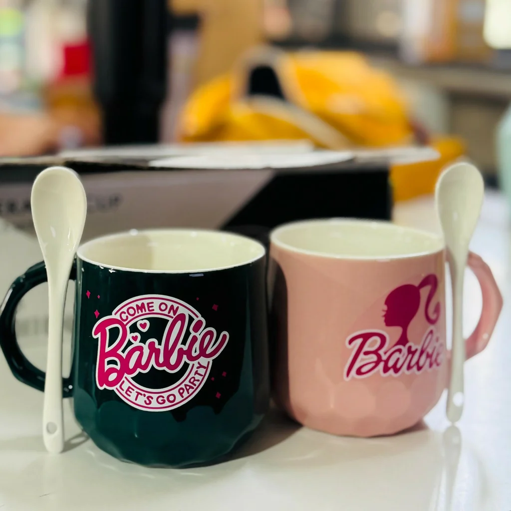 Stylish Couple Ceramic Coffee Mug Set with Spoon & Gift Box (Set of 2) - Image 6