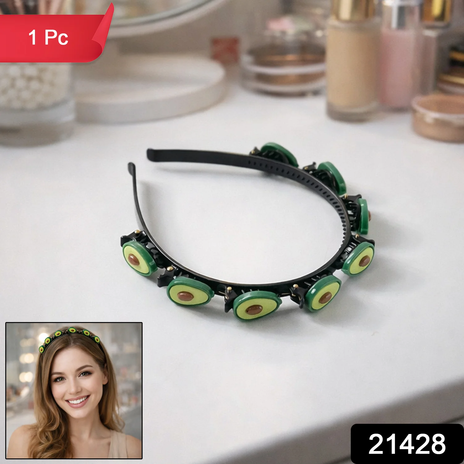 Stylish Decorative Hair Band with Cute Fruit Design (1 Pc) - Image 2