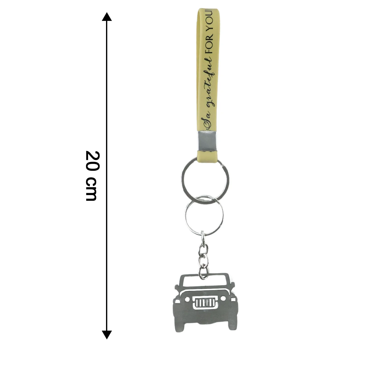 Stylish Dual-Keyring Metal Car Keychain Set (1 Set) - Image 6