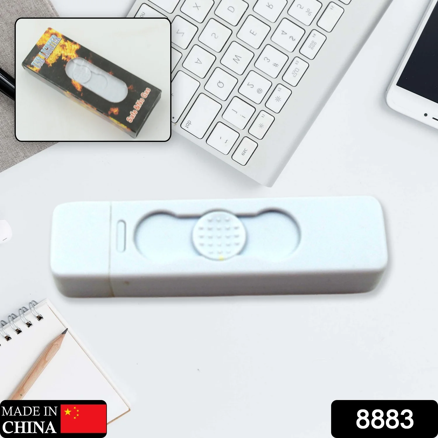 Stylish Electric USB Lighter for Men & Women, Regular Cigarettes Portable USB Rechargeable Flameless, Coil Slim Cigarette Lighter with Charging Cable, Windproof E lighter, Lighter for Smoking (1 Pc ) - Image 2