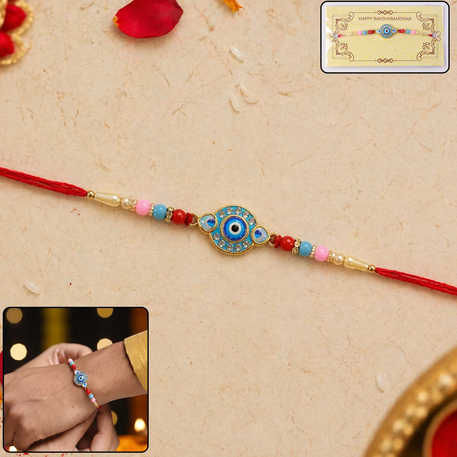 Stylish Evil Eye Designer Rakhi (1 Pc) - Image 2