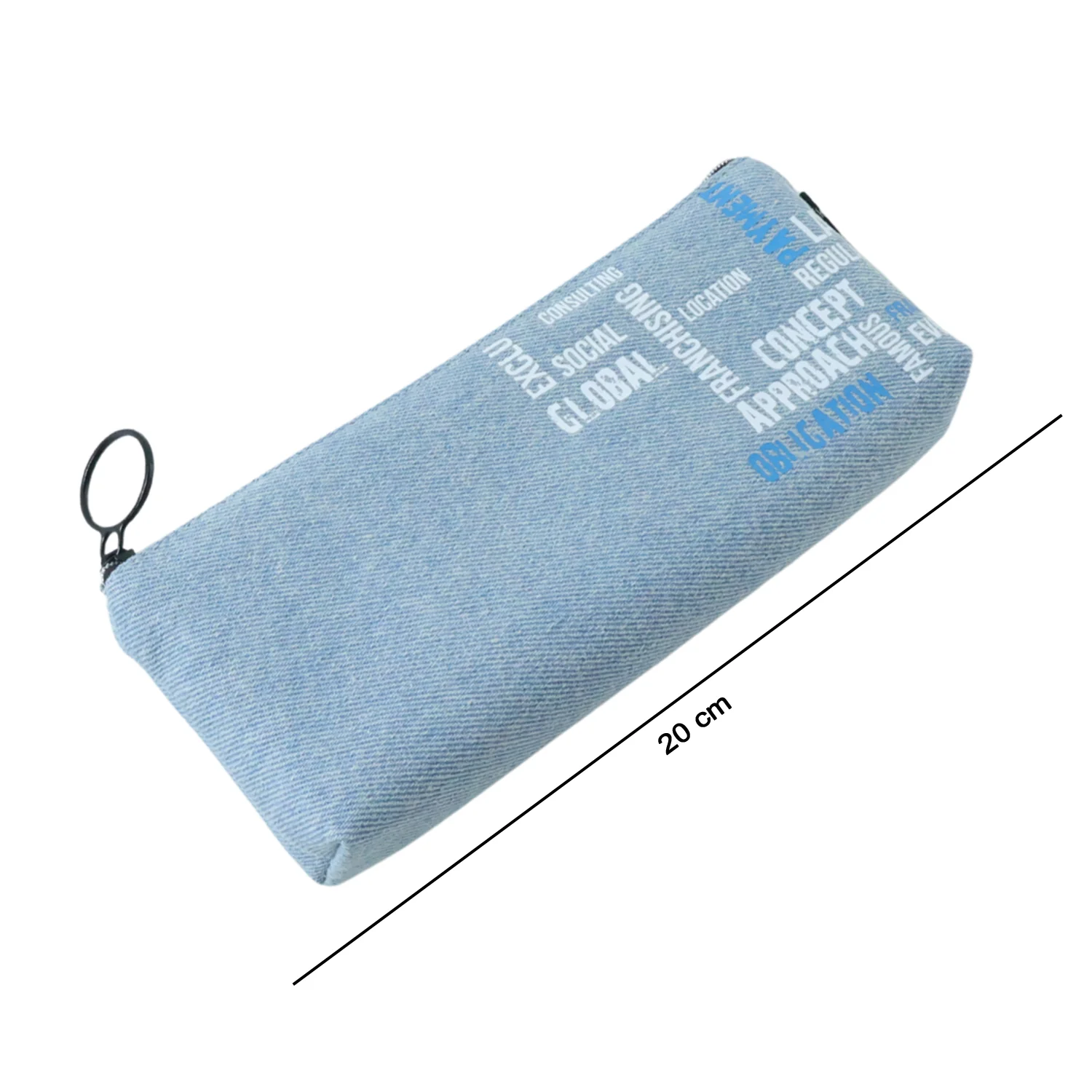 Stylish Fabric Zipper Pencil Pouch (1 Pc) - Image 6