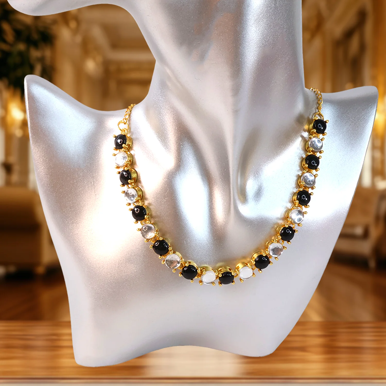 Stylish Fancy Party Wear Jewellery Gold Plated Jewellery Set for Women - Image 2