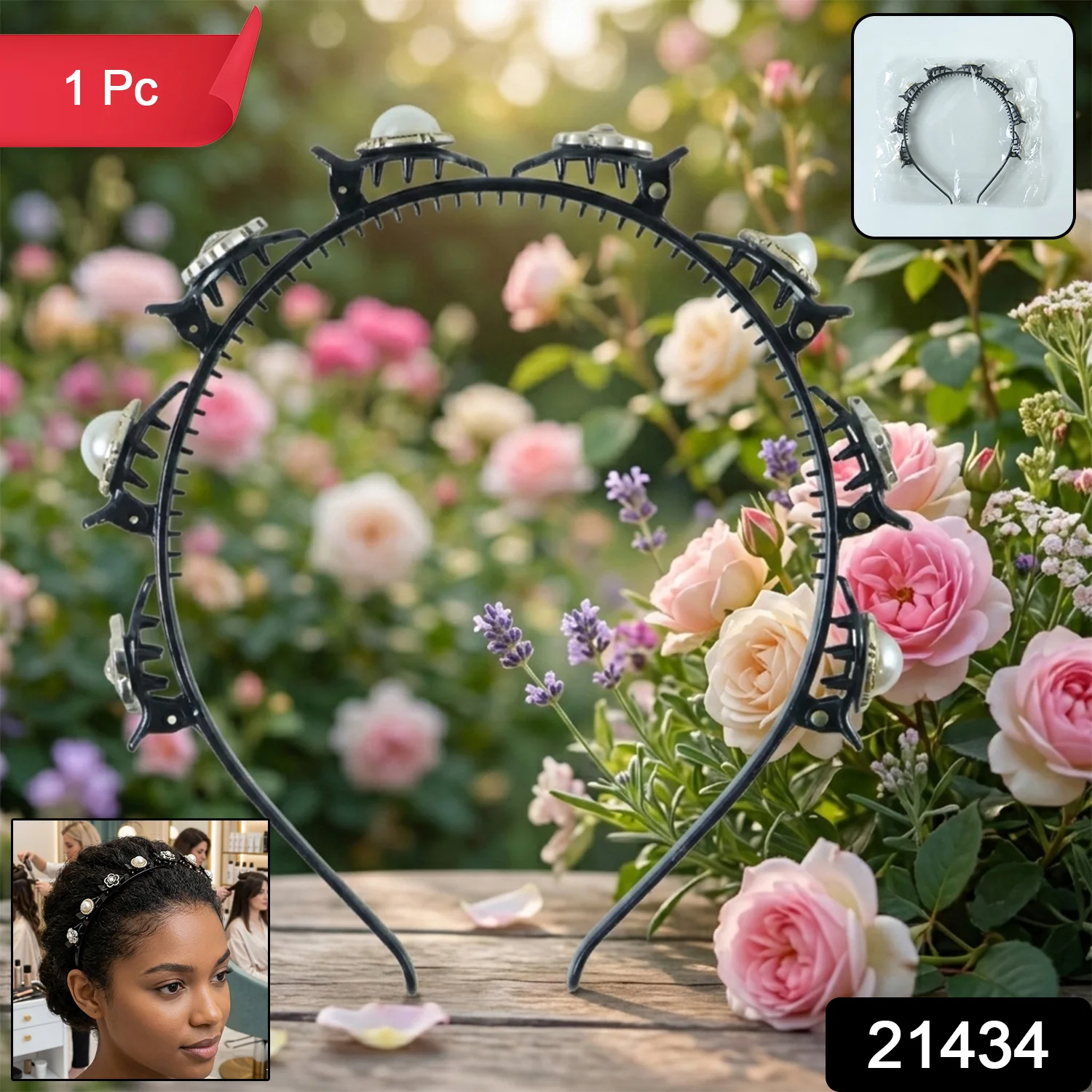 Stylish Fancy Pearl Design Hair Headband (1 Pc) - Image 2