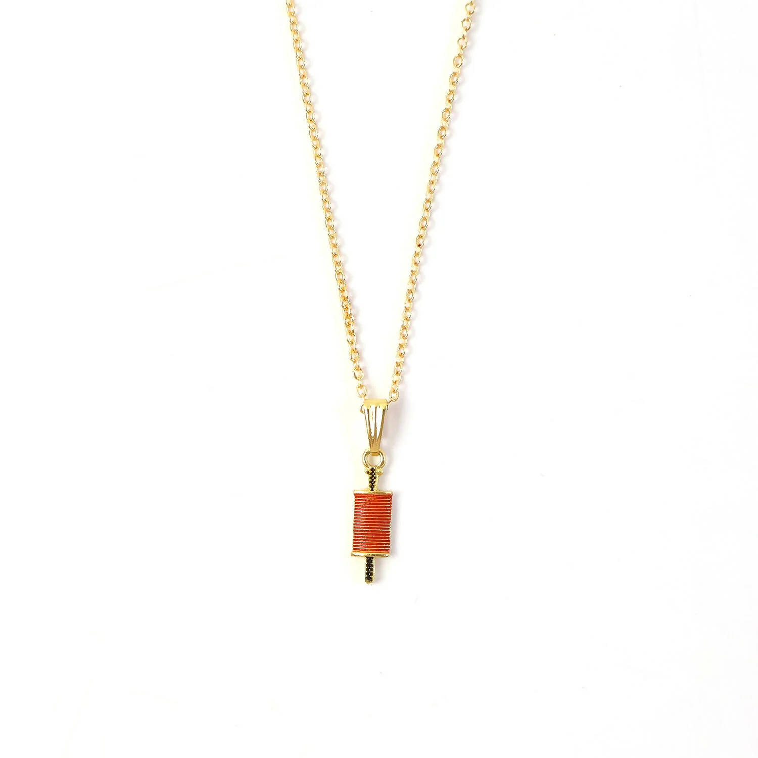 Stylish Firki Shape Pendant Necklace with Chain for Women - Image 5
