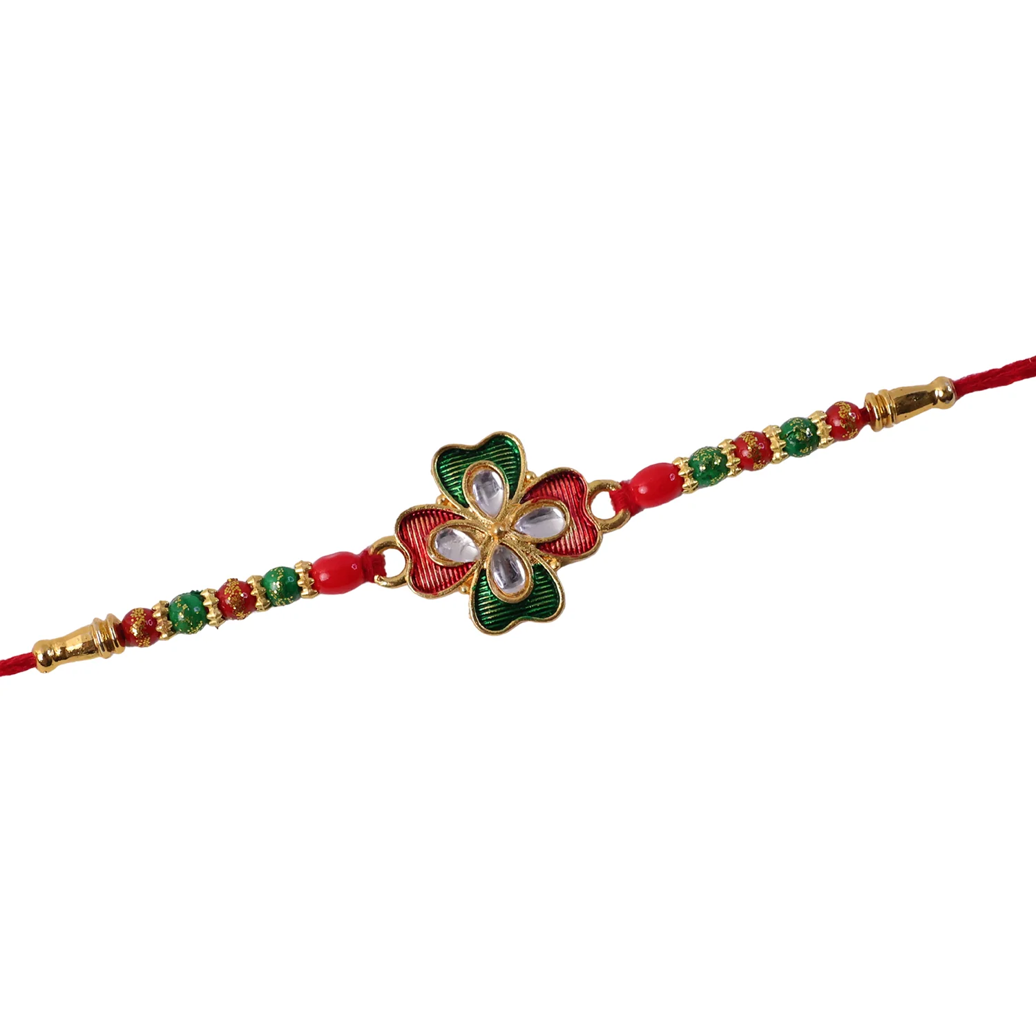 Stylish Floral Stone Designer Rakhi (1 Pc) - Image 6