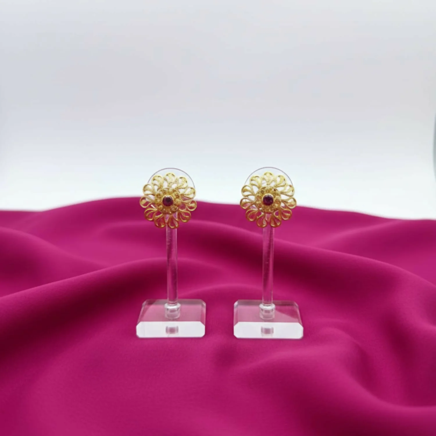 Stylish Gold Finish Traditional Jhumka | Festive Wear Earrings - Image 3