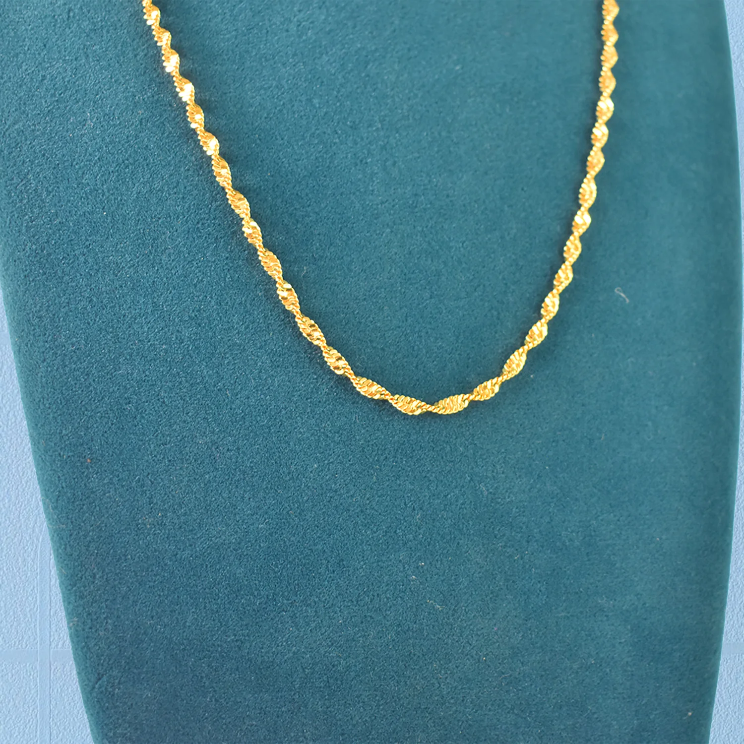 Stylish Gold Plated Fashion Jewellery LONG Wheat Chain - Image 2