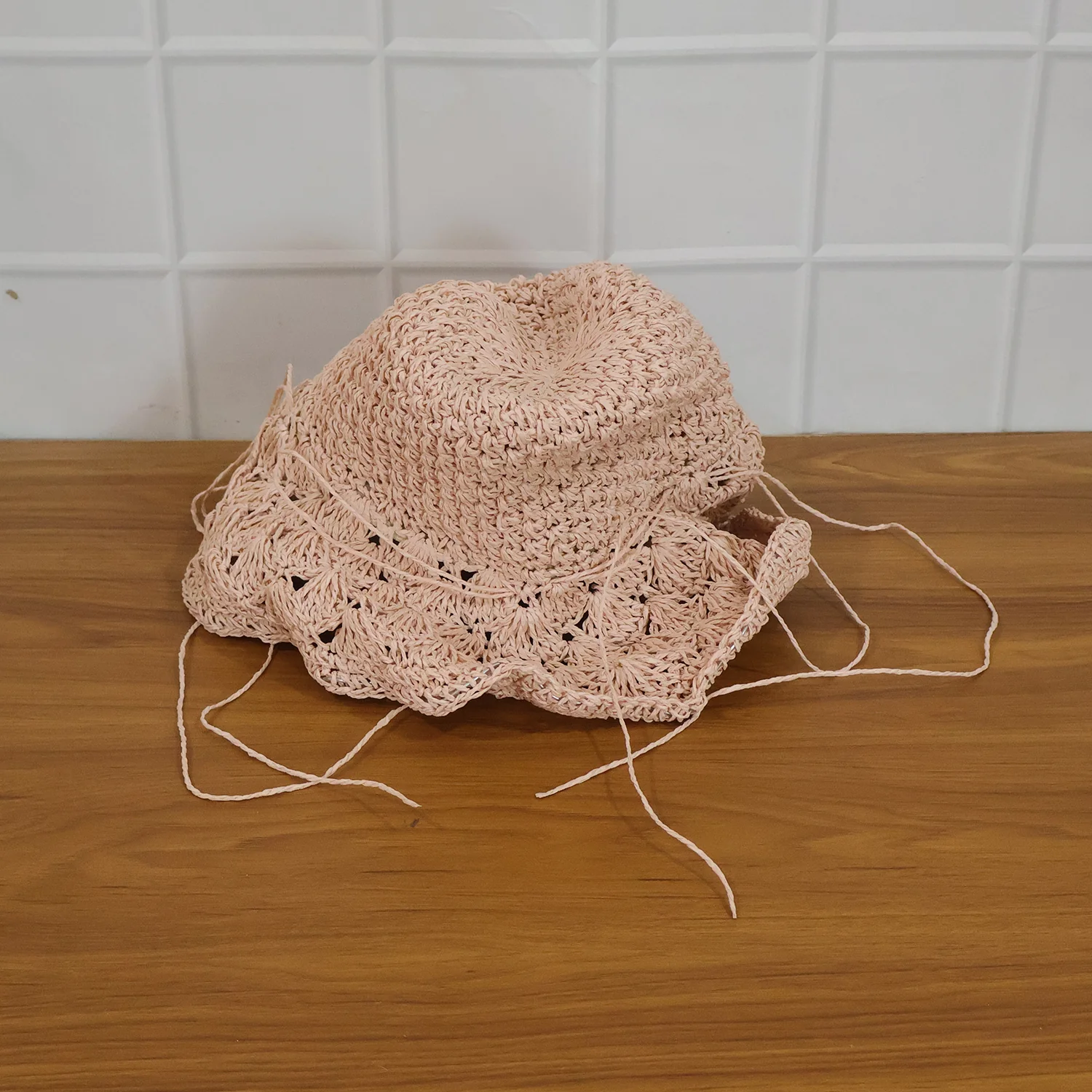 Stylish Handwoven Wide Brim Summer Sun Hat Cap (1 Pc) - Image 8
