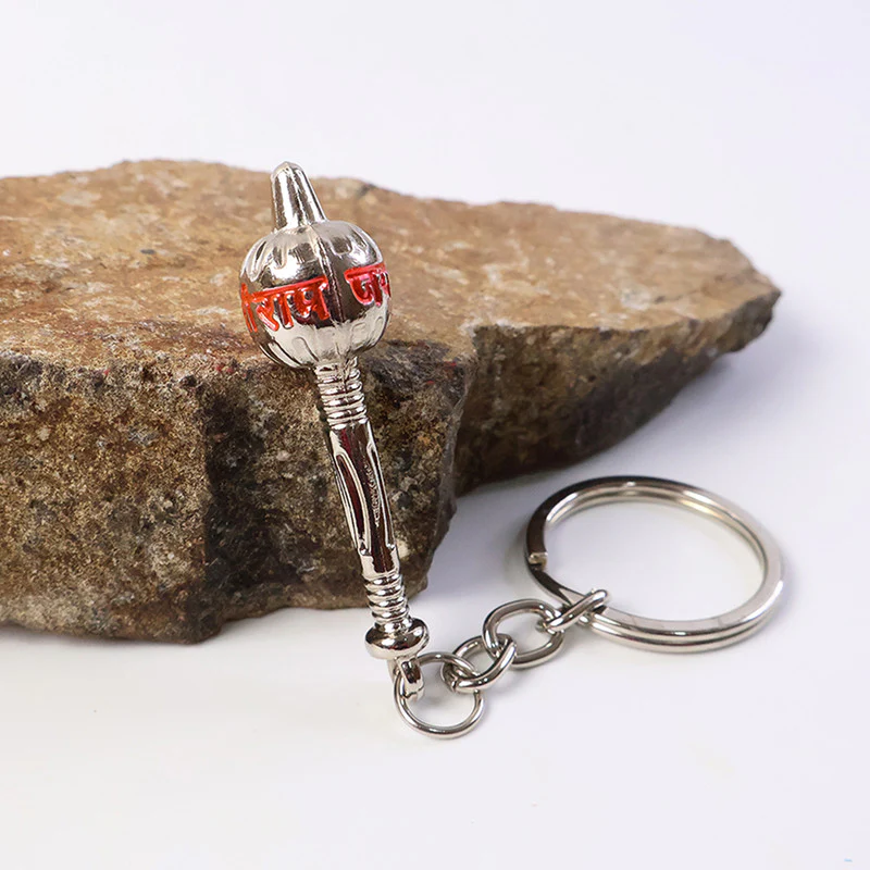 Stylish Jai Shree Ram Gada Shape Metal Keychain – Divine Silver Finish Key Ring - Image 5