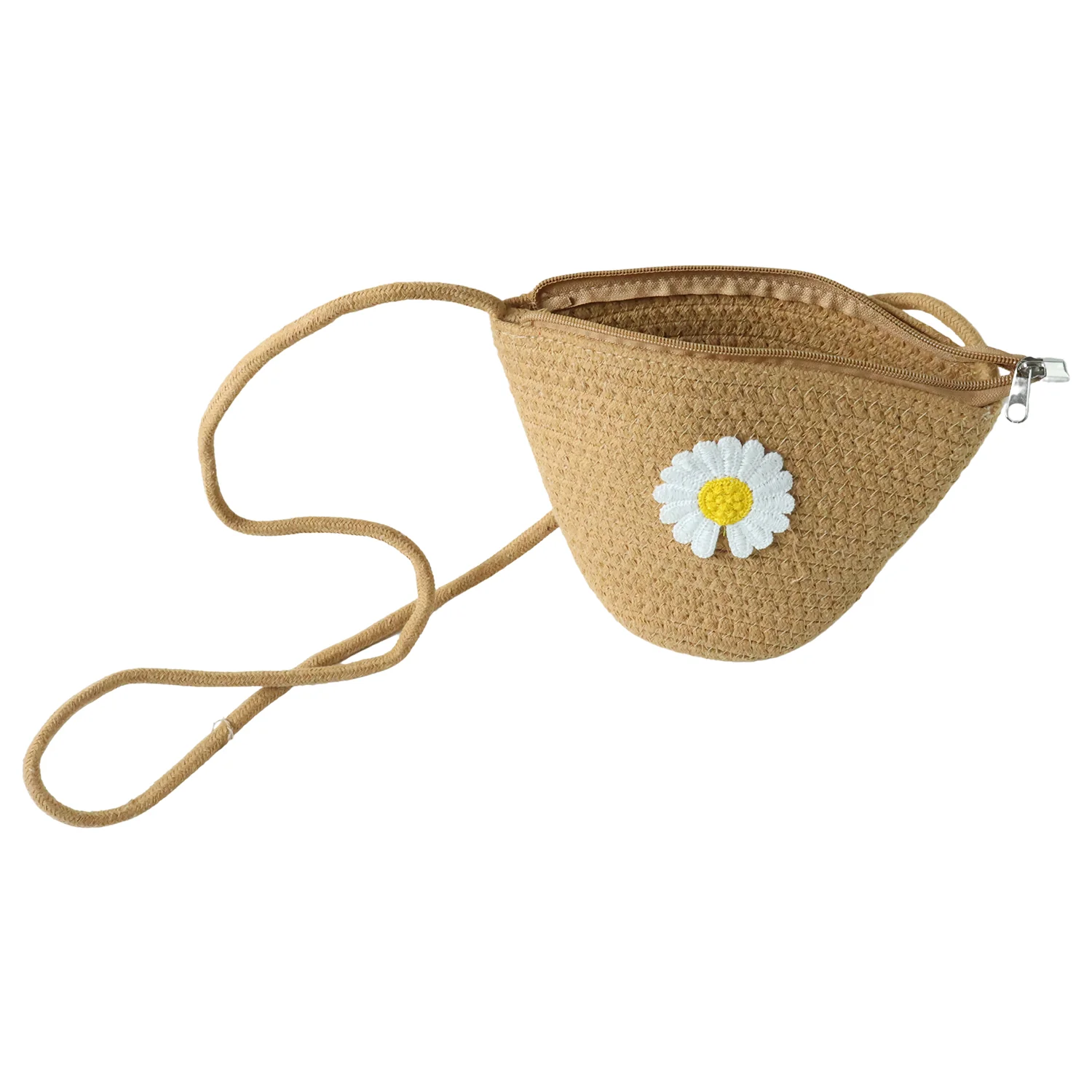 Stylish Jute Crossbody Sling Bag (1 Pc, 17x23 Cm) - Image 5
