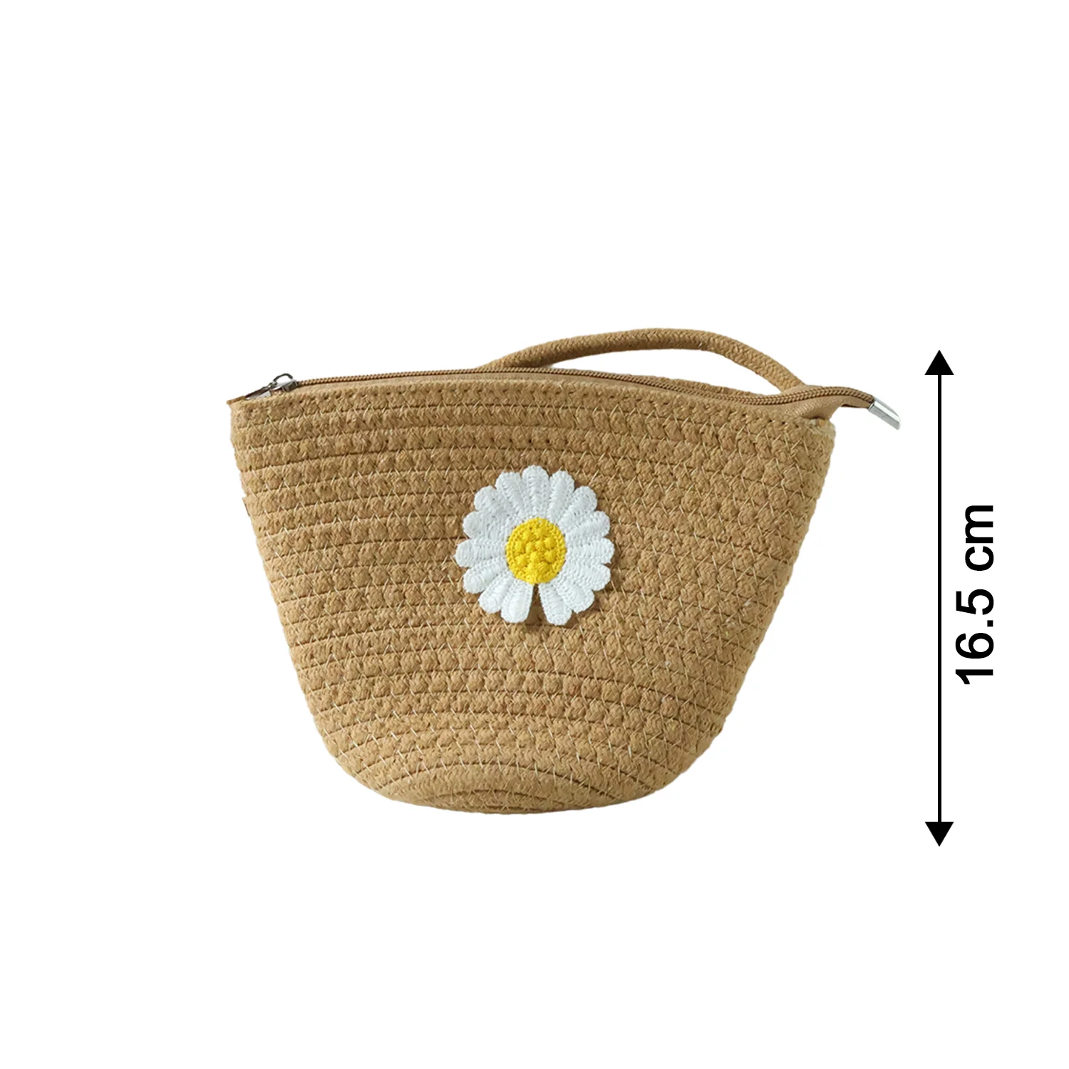 Stylish Jute Crossbody Sling Bag (1 Pc, 17x23 Cm) - Image 6