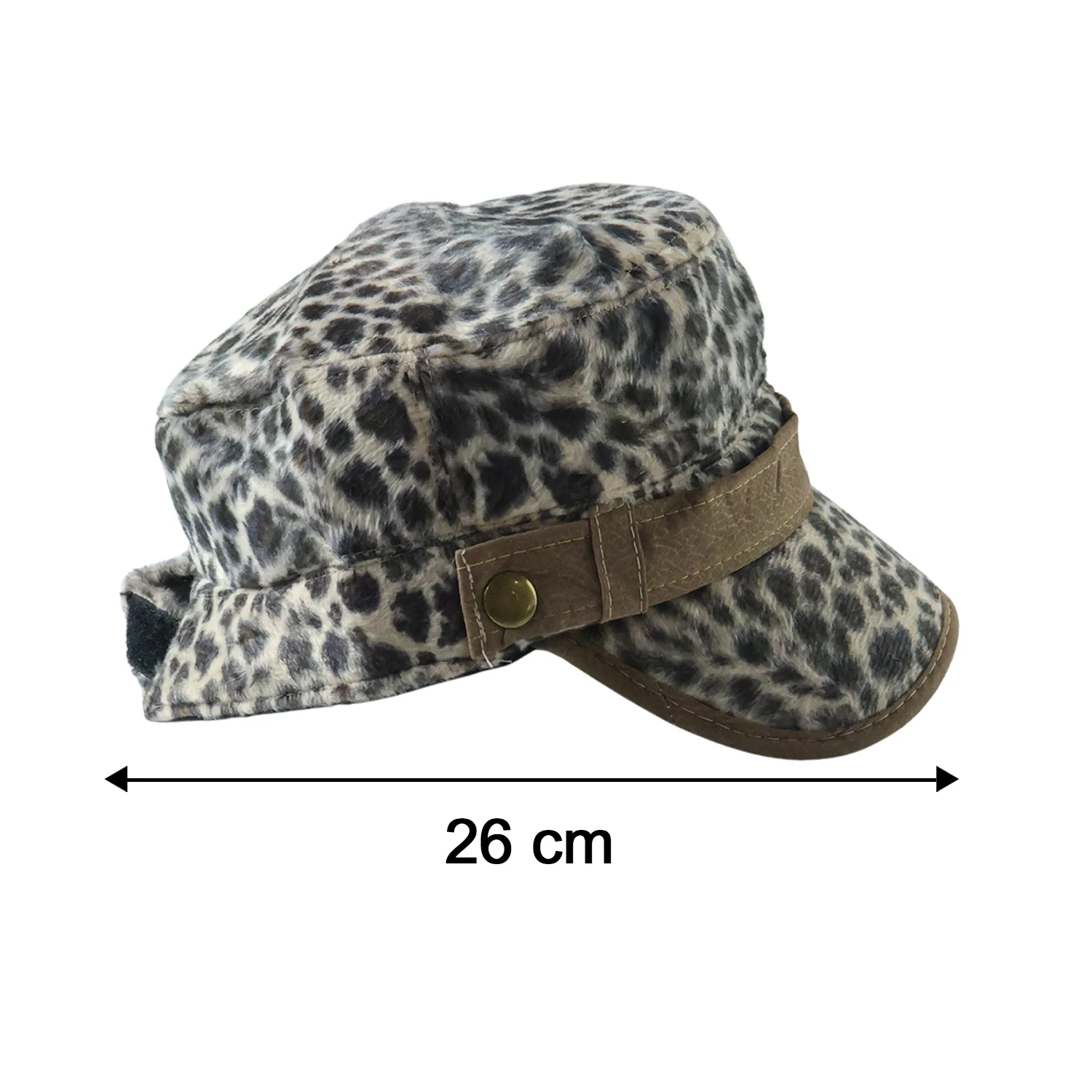 Stylish Leopard Print Military Style Cap (1 Pc) - Image 6