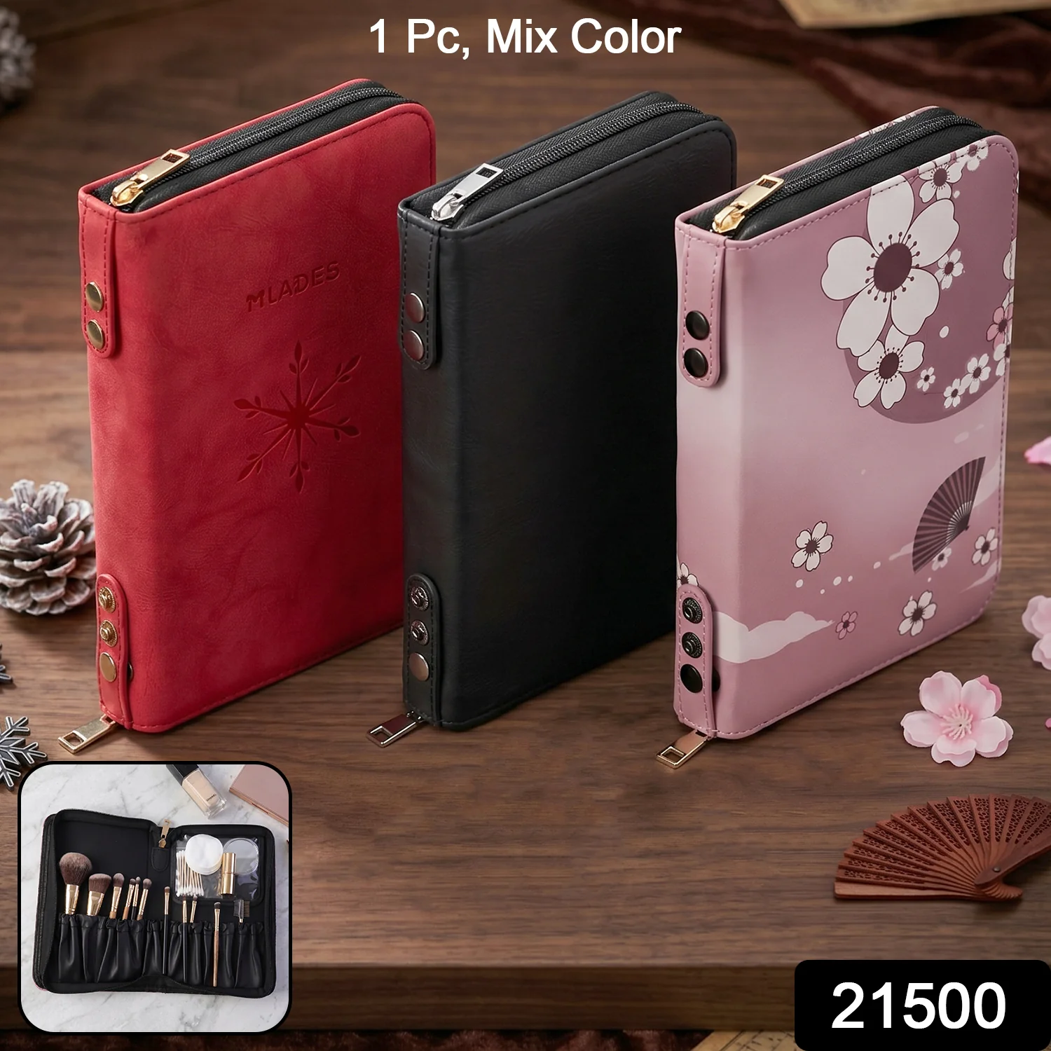 Stylish Makeup Organizer Bag 1 Pc – Premium Zippered Cosmetic Pouch - Image 2