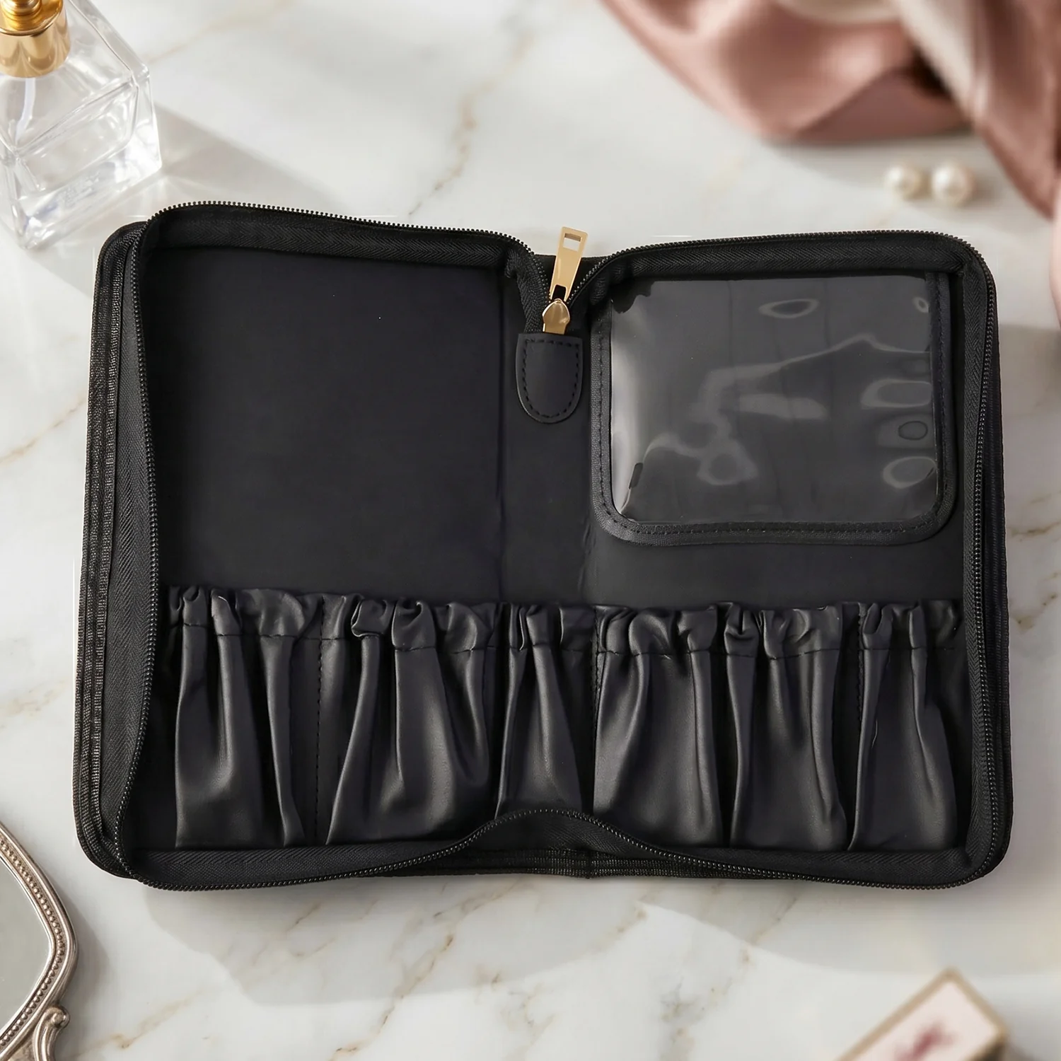 Stylish Makeup Organizer Bag 1 Pc – Premium Zippered Cosmetic Pouch - Image 5