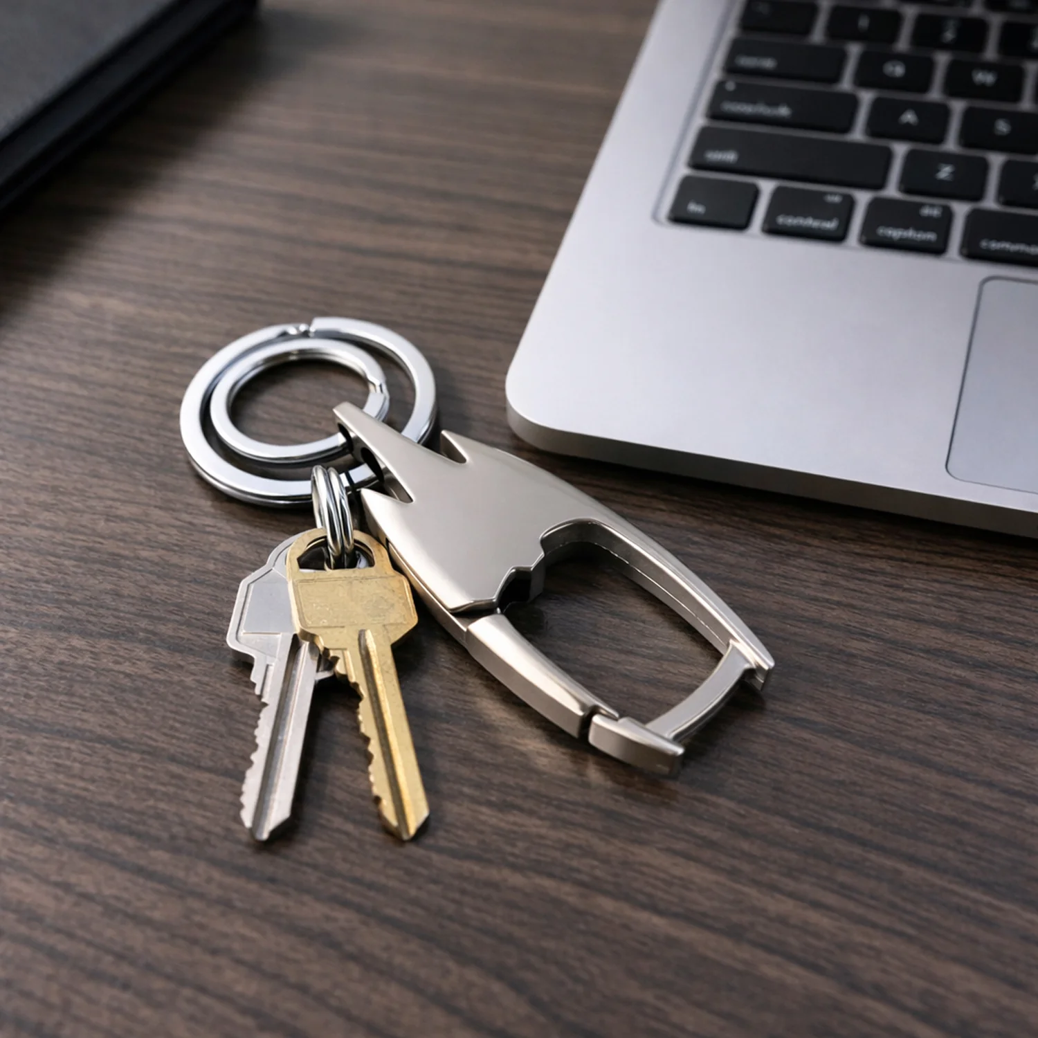 Stylish Metal Key Holder with Dual Ring Design Durable Keychain (1 Pc) - Image 3