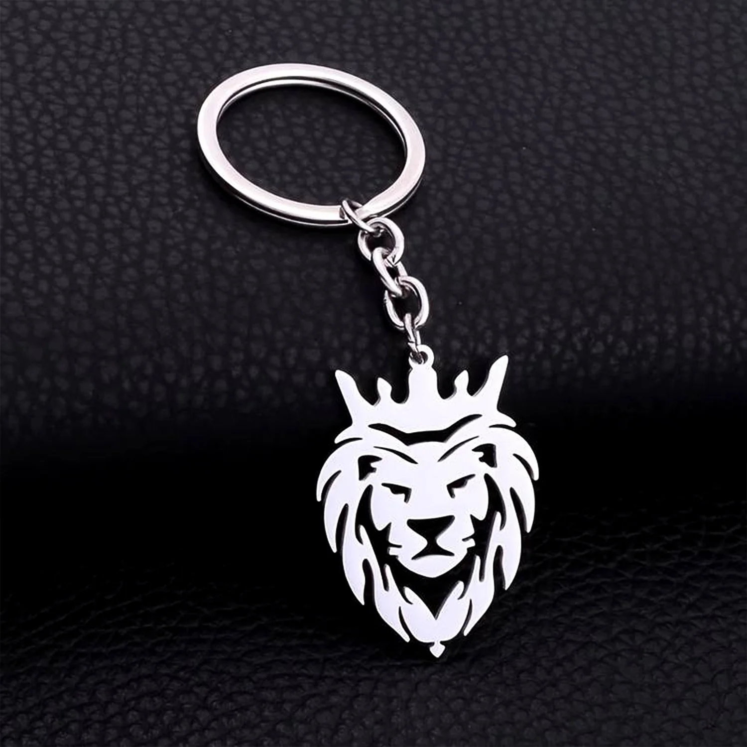 Stylish Metal Lion Head Keychain (1 Pc) - Image 3
