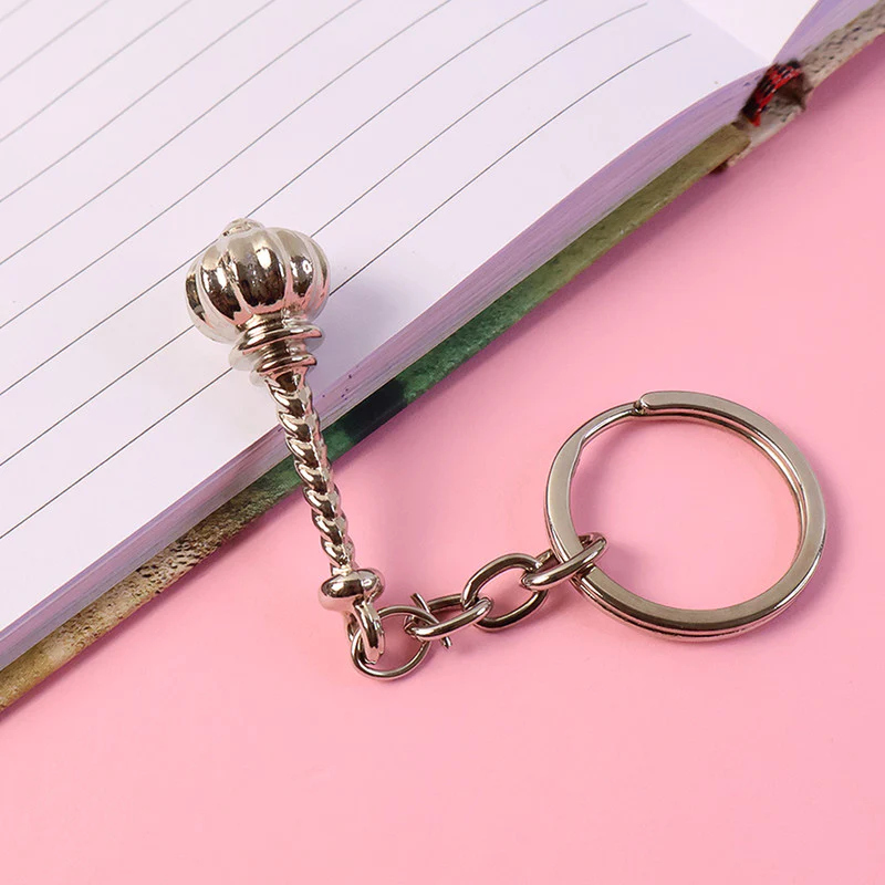 Stylish Metallic Gada Shape Keychain – Unique Design for Men & Women - Image 2