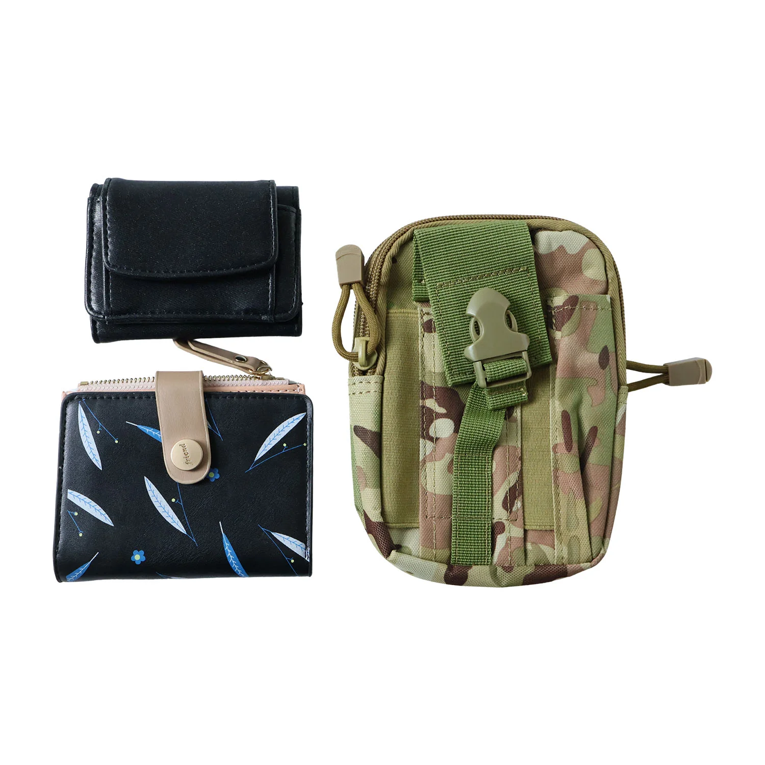 Stylish Mini Coin Purse & Card Holder Wallet with Keychain (1 Pc, Mix Design) - Image 4