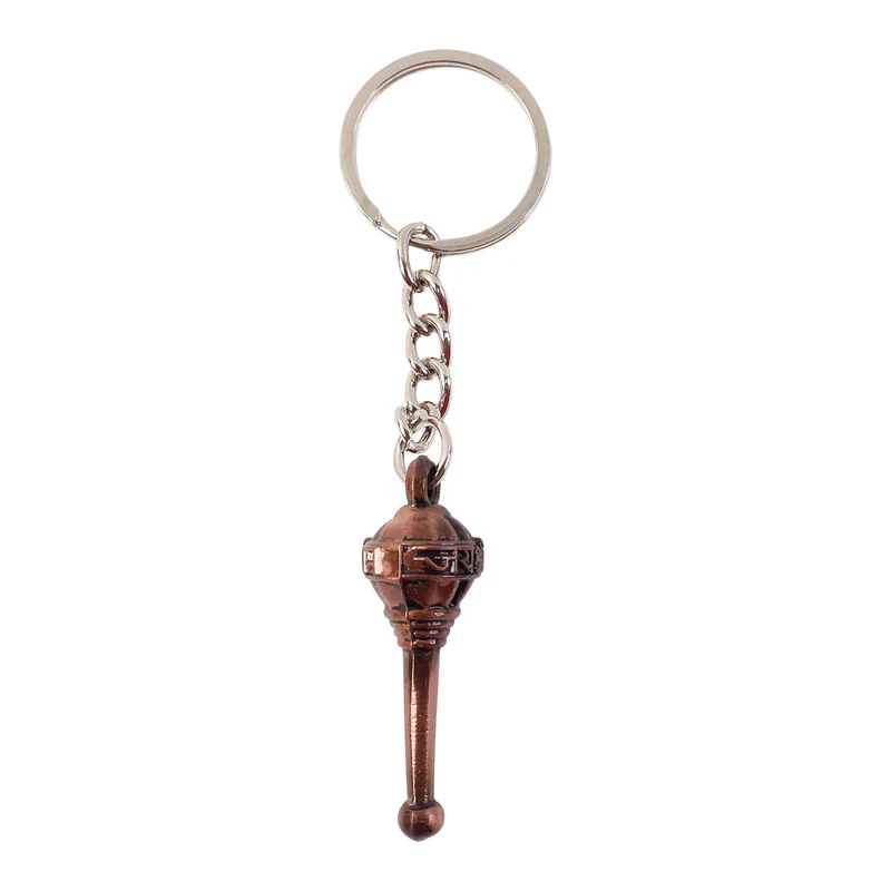 Stylish Mini Gada Shape Metal Keychain – Divine Inspired Key Ring Accessory - Image 6