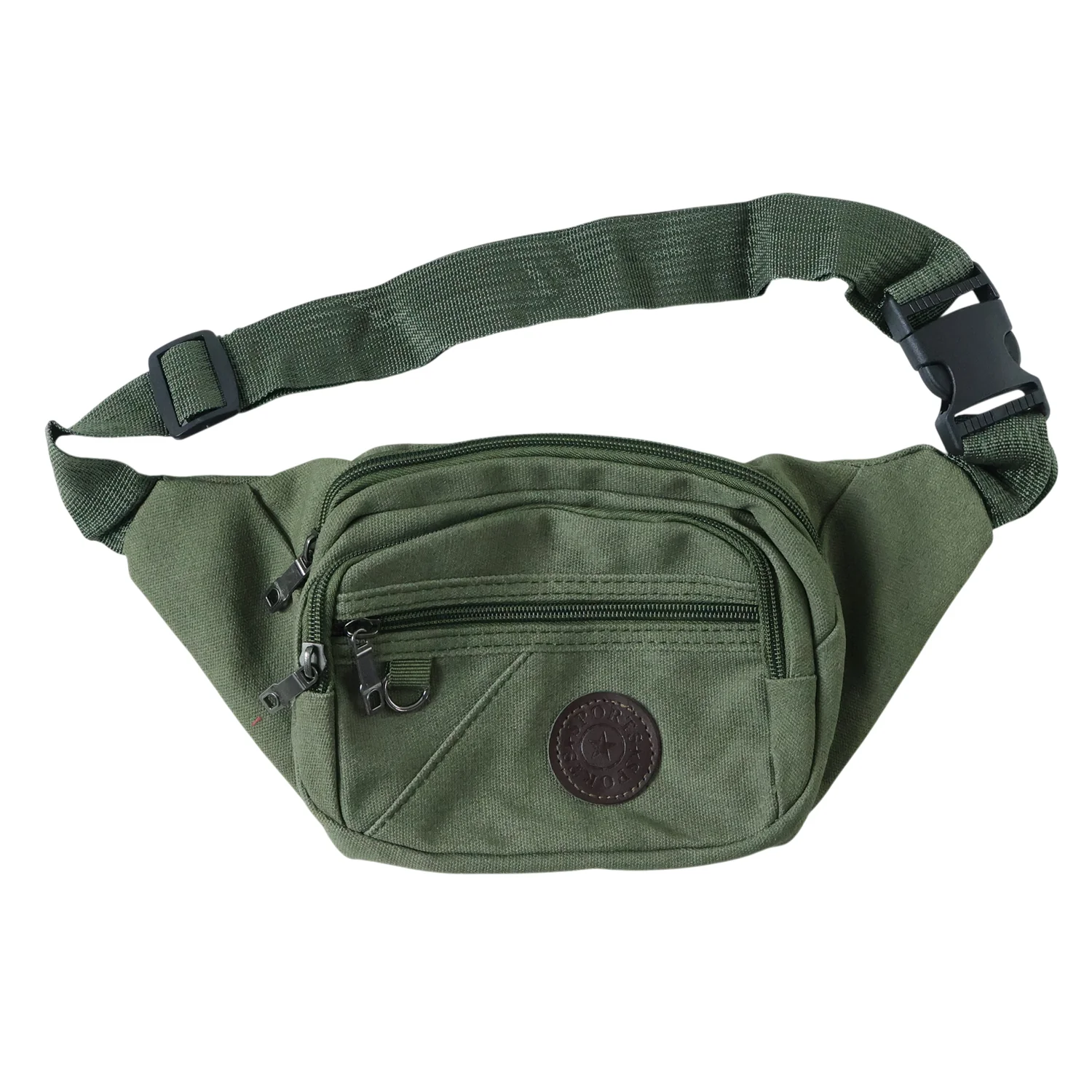 Stylish Multi-Pocket Black Waist Bag / Fanny Pack (1 Pc / Mix Design) - Image 5