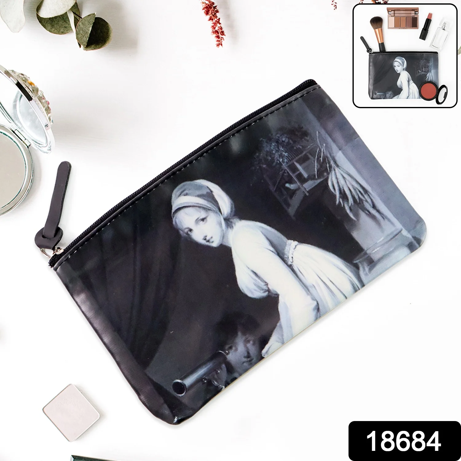 Stylish Multipurpose Makeup & Stationery Bag (19x12cm & 1pc) - Image 2