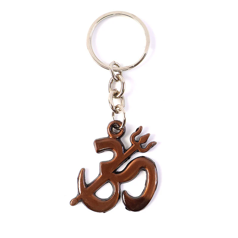 Stylish Om Trishul Metal Keychain – Spiritual Symbol Key Ring for Men & Women - Image 6